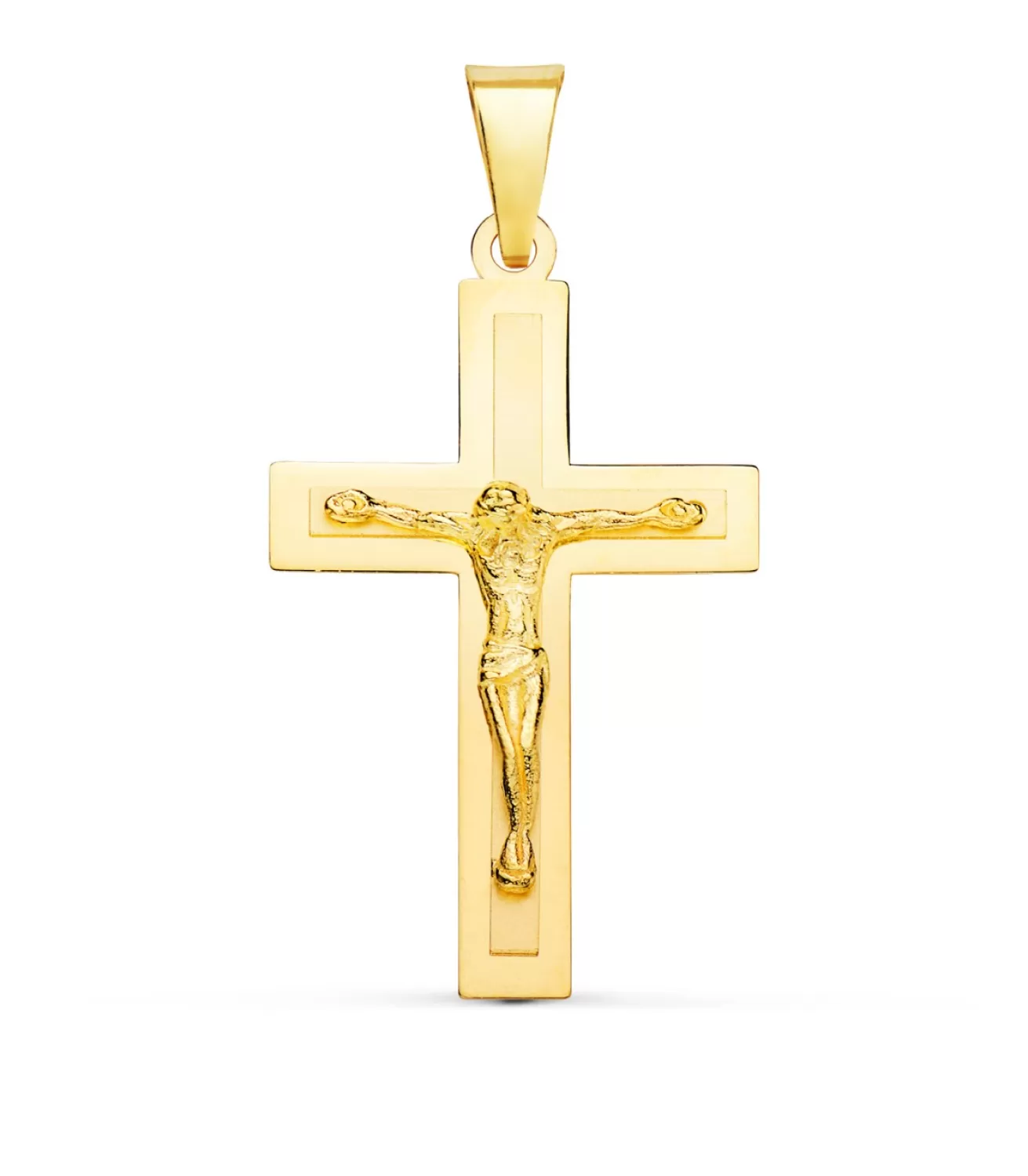 Cruz Cristo Oro 18 K Rectangular Plana<Alda Joyeros Outlet