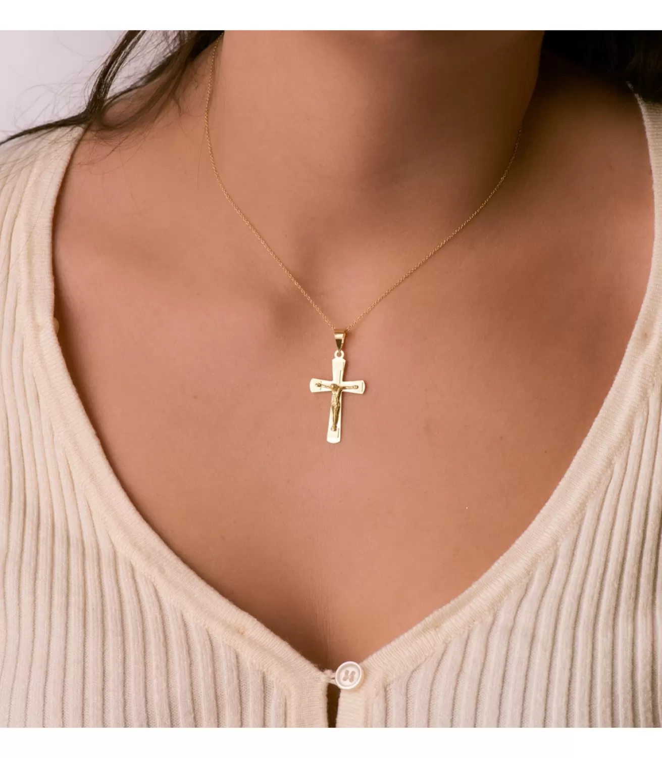 Cruz Cristo Oro Amarillo 18K 32 Mm<Alda Joyeros Fashion