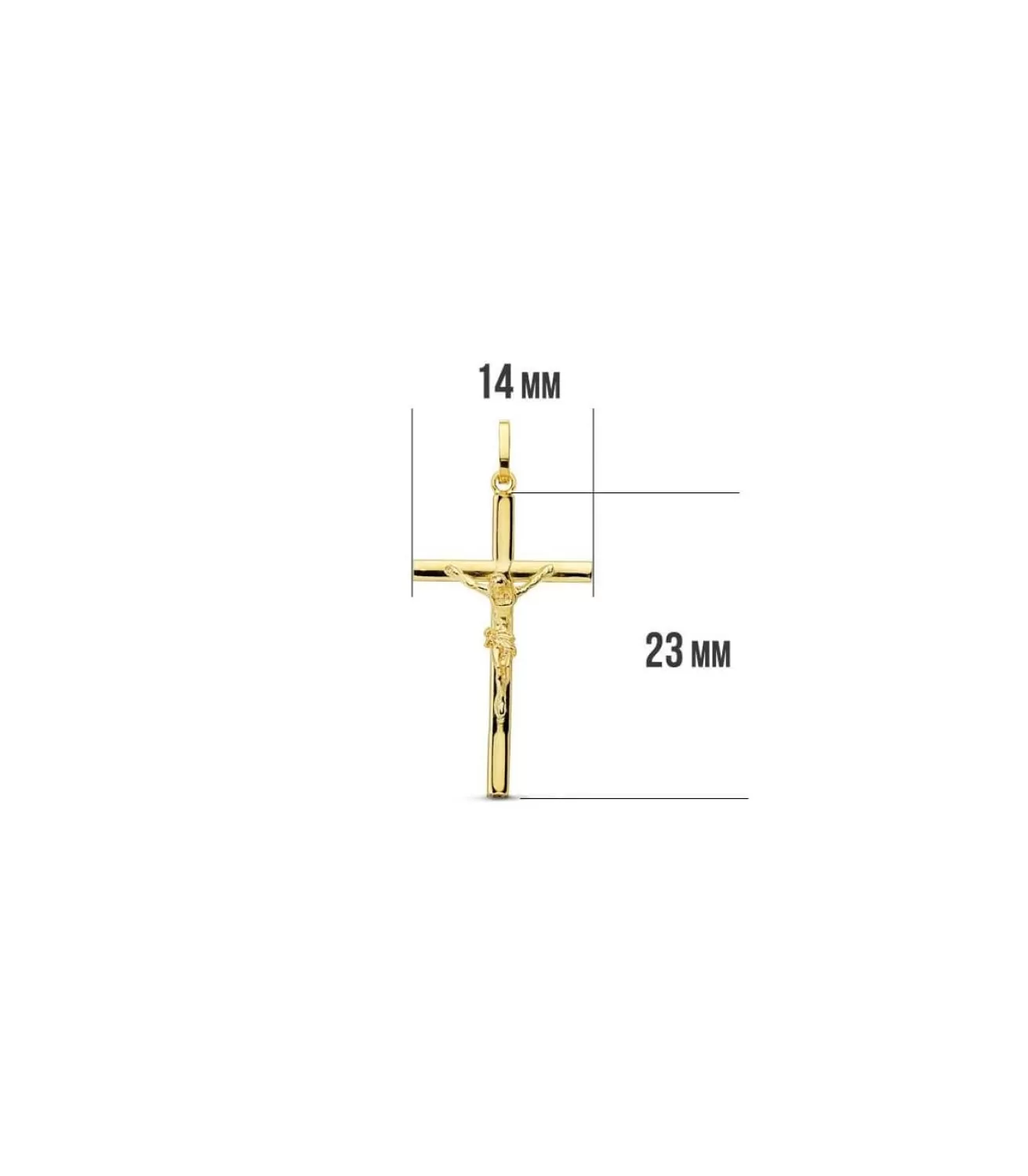 Cruz Cristo Oval 18 Ktes 23Mm<Alda Joyeros Best