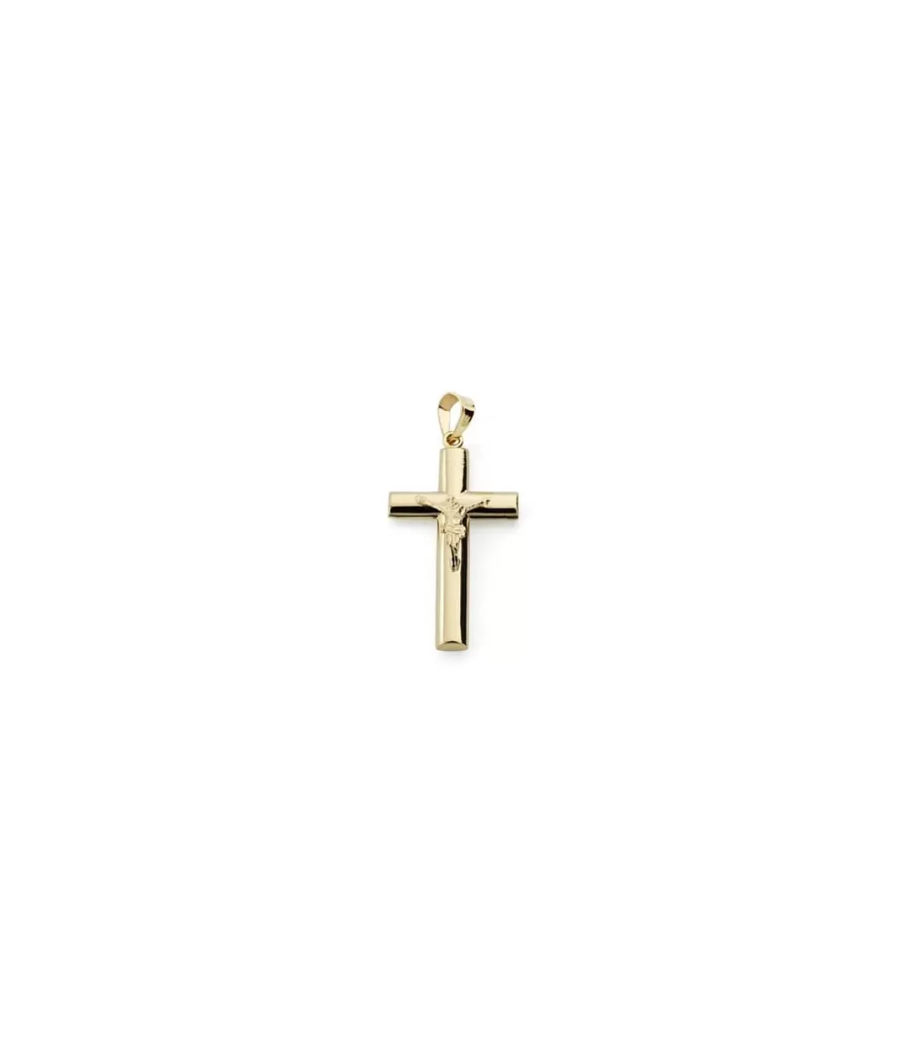 Cruz Cristo Palo Oval 18 Ktes 27 Mm<Alda Joyeros New