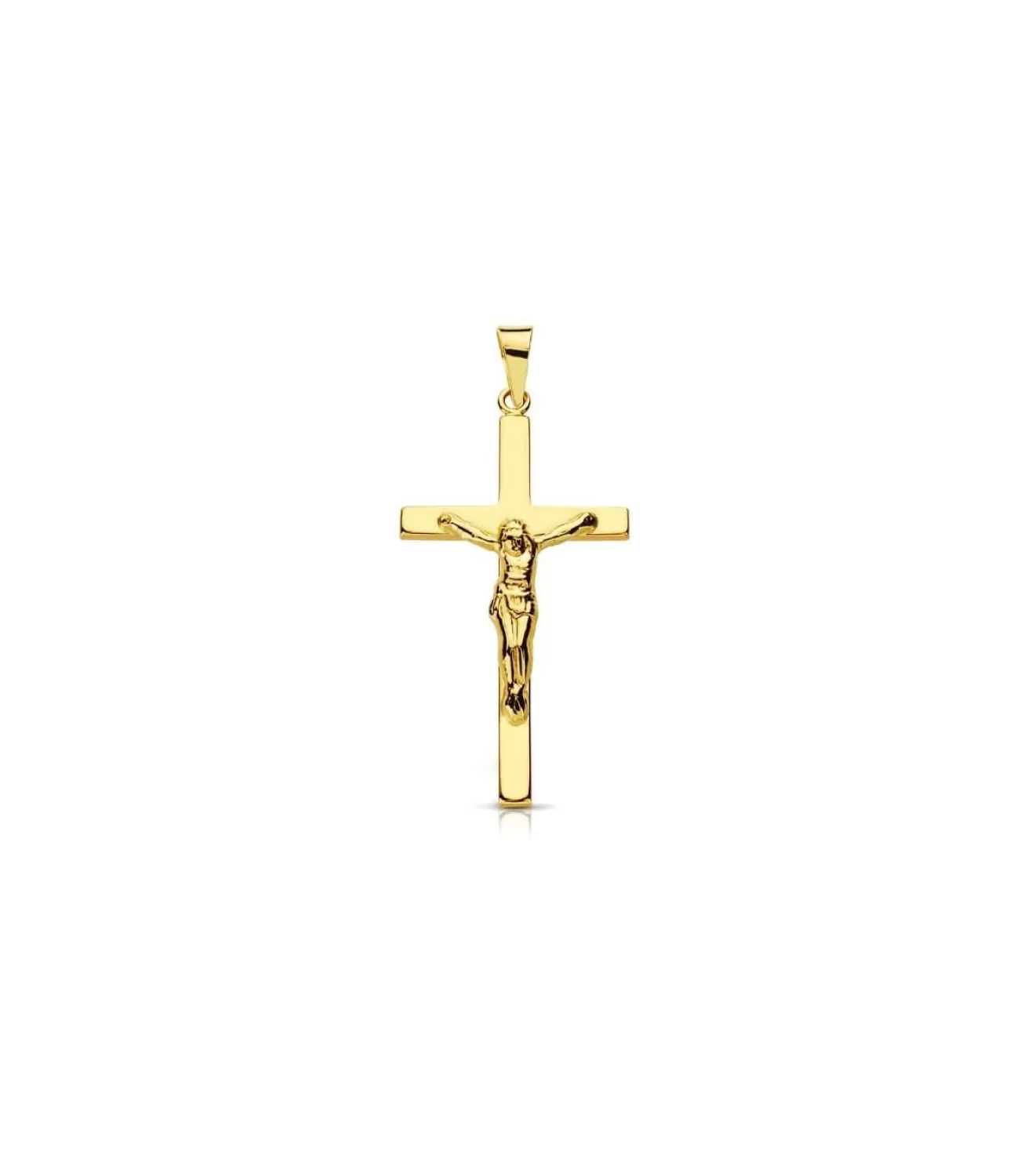 Cruz Cristo Palo Rectangular 18 Ktes 29 Mm<Alda Joyeros Discount