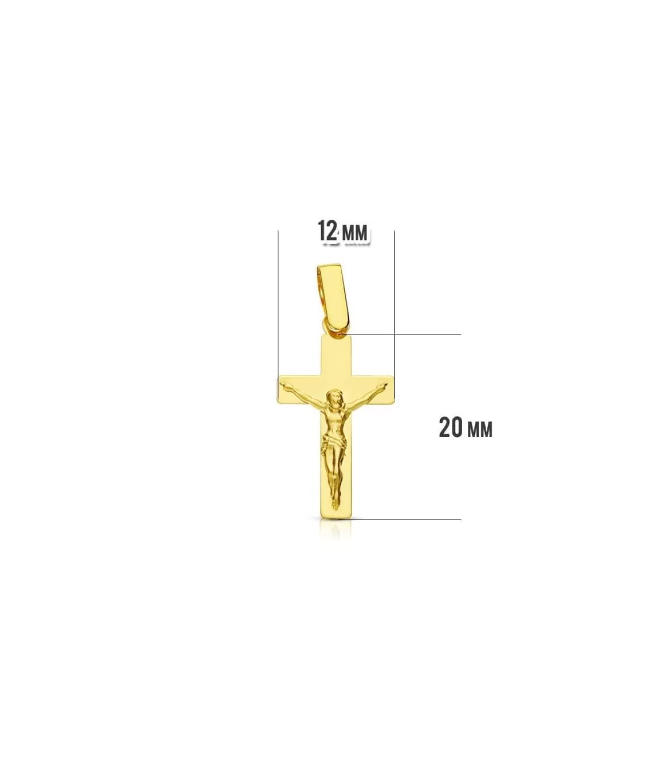 Cruz Cristo Plana 18 Ktes 20 Mm<Alda Joyeros Clearance