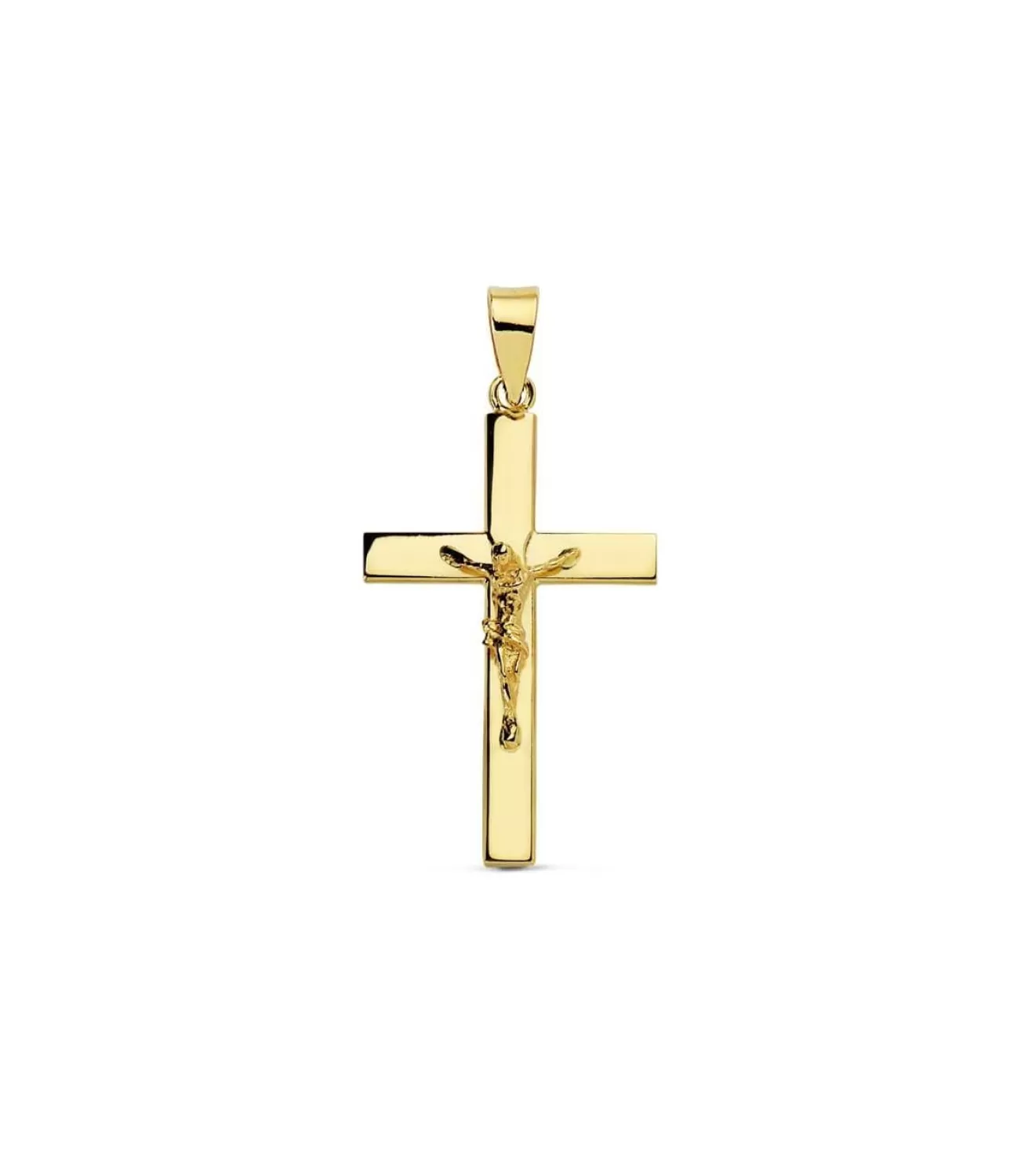 Cruz Cristo Plana 18 Ktes 25Mm<Alda Joyeros Best Sale