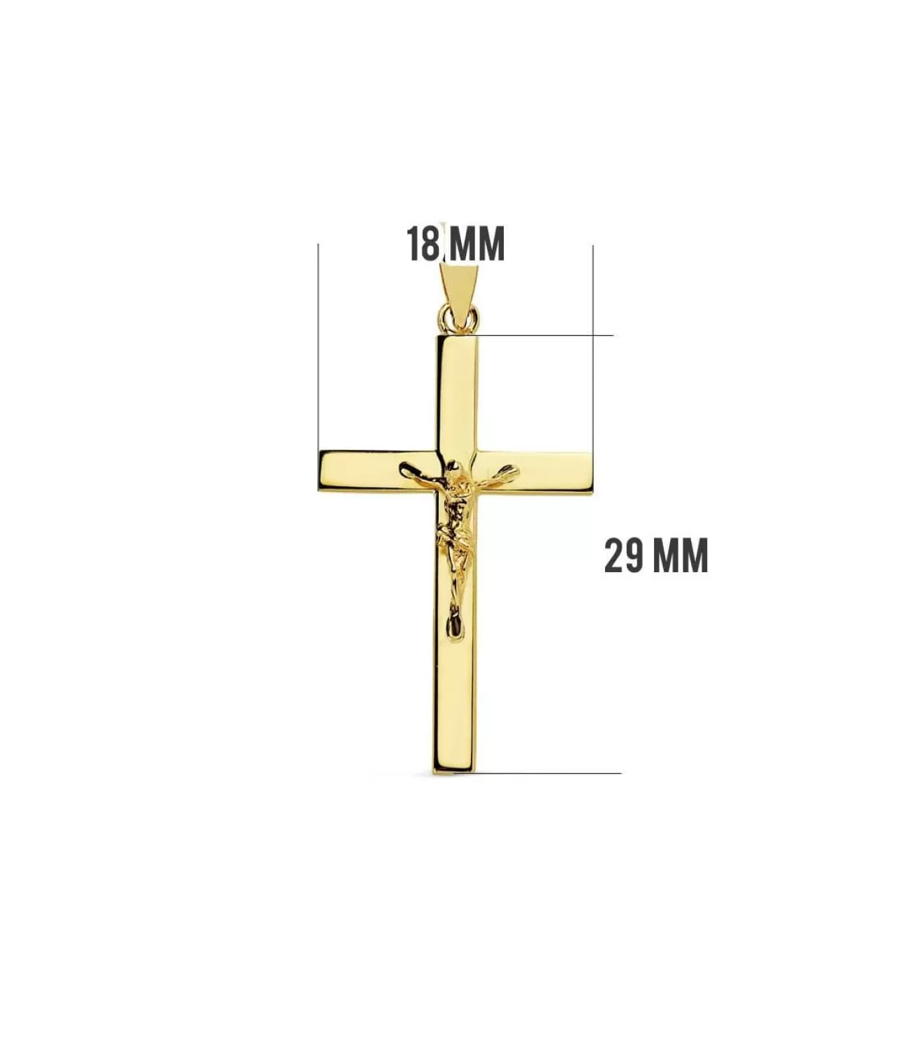 Cruz Cristo Plana 18 Ktes 29Mm<Alda Joyeros Cheap