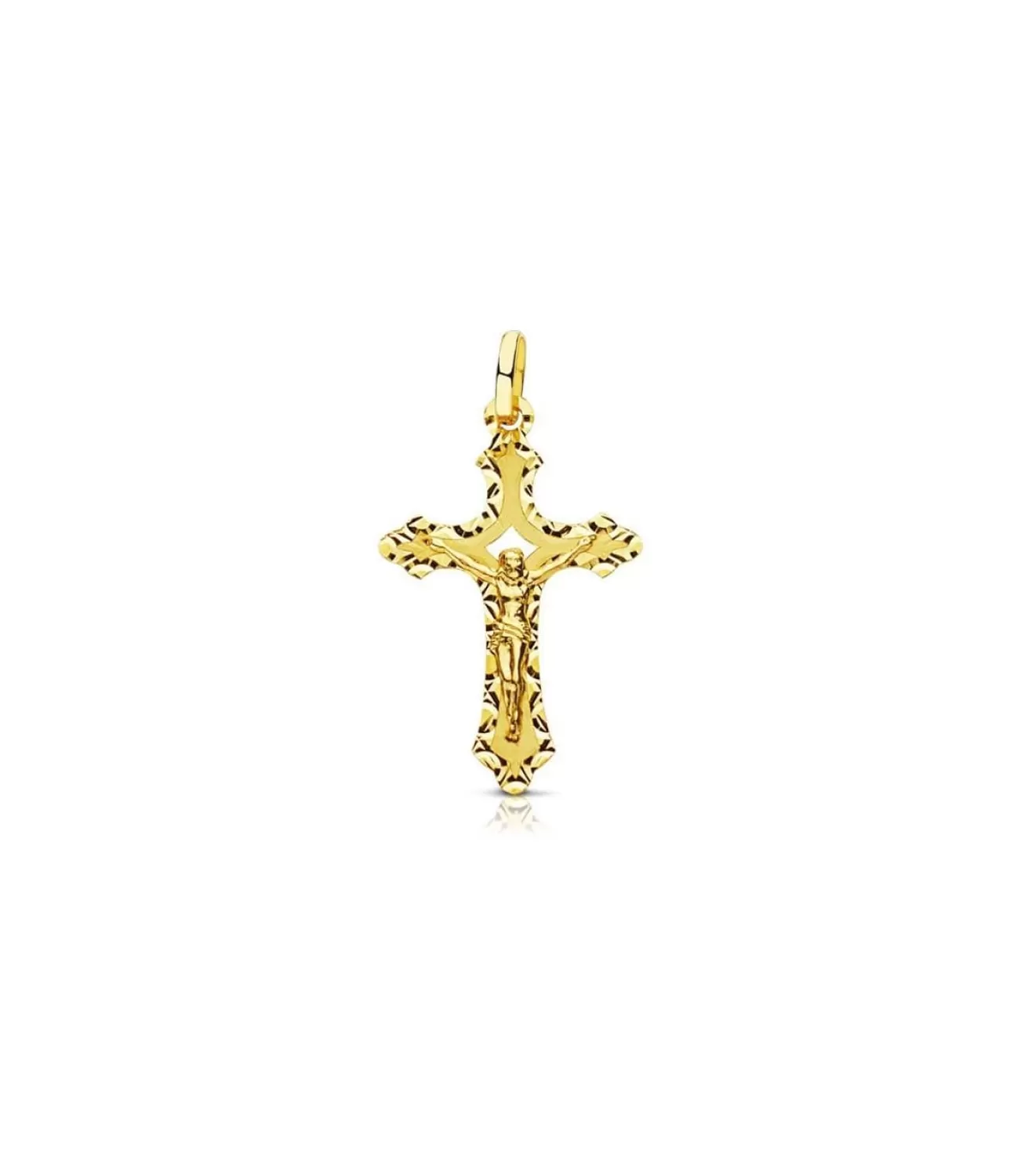 Cruz Cristo Tallada 18 Kilates 25 Mm<Alda Joyeros Shop