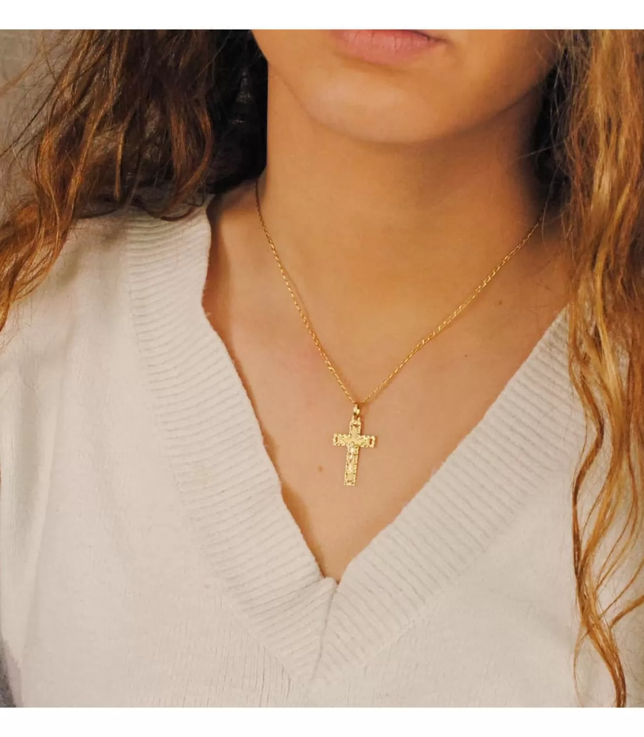 Cruz Cristo Tallada 18 Ktes<Alda Joyeros Hot