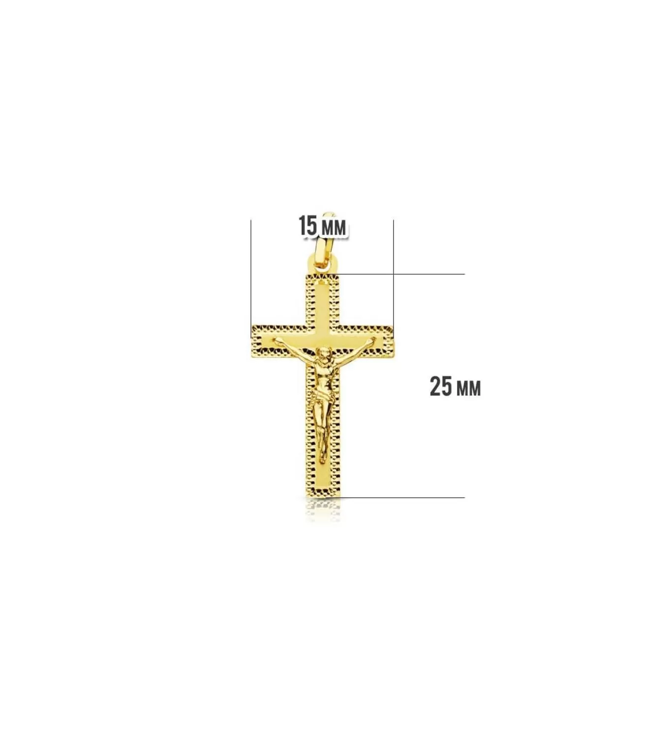 Cruz Cristo Tallada 18 Ktes<Alda Joyeros Store