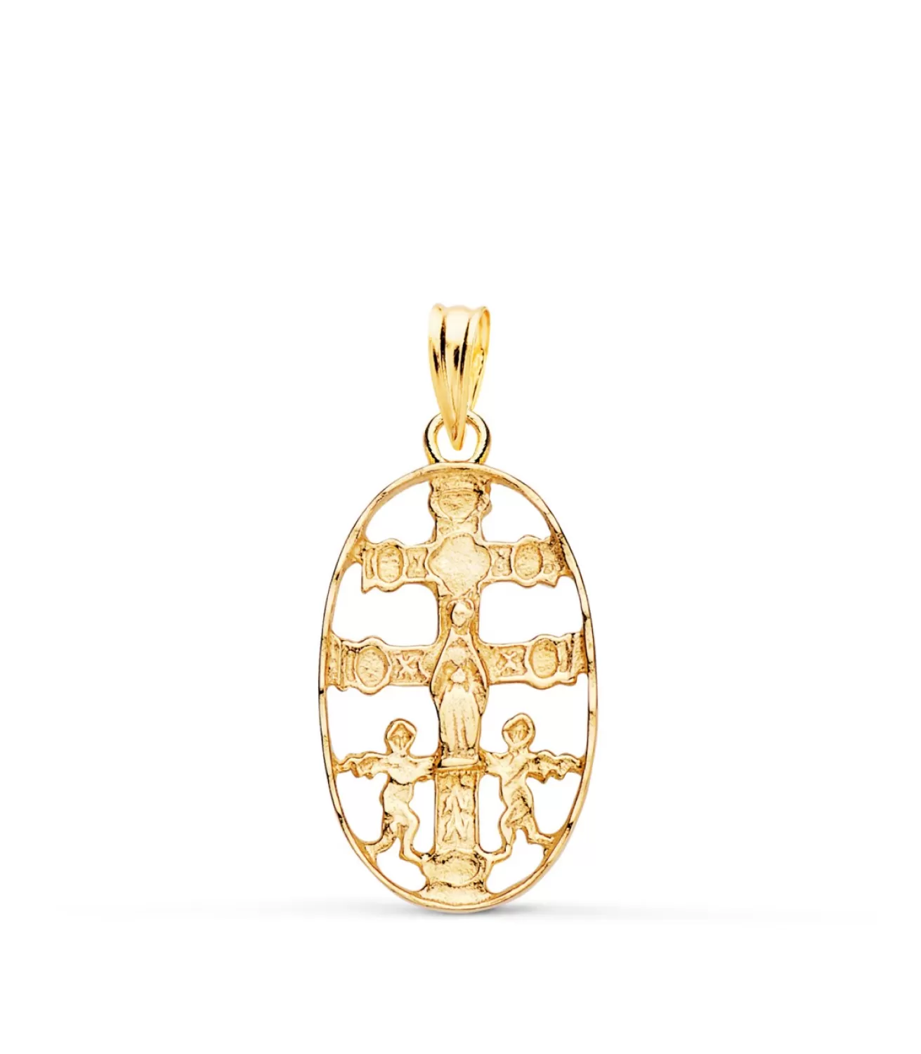 Cruz De Caravaca Oro 18K Cerco Oval 25Mm<Alda Joyeros Outlet