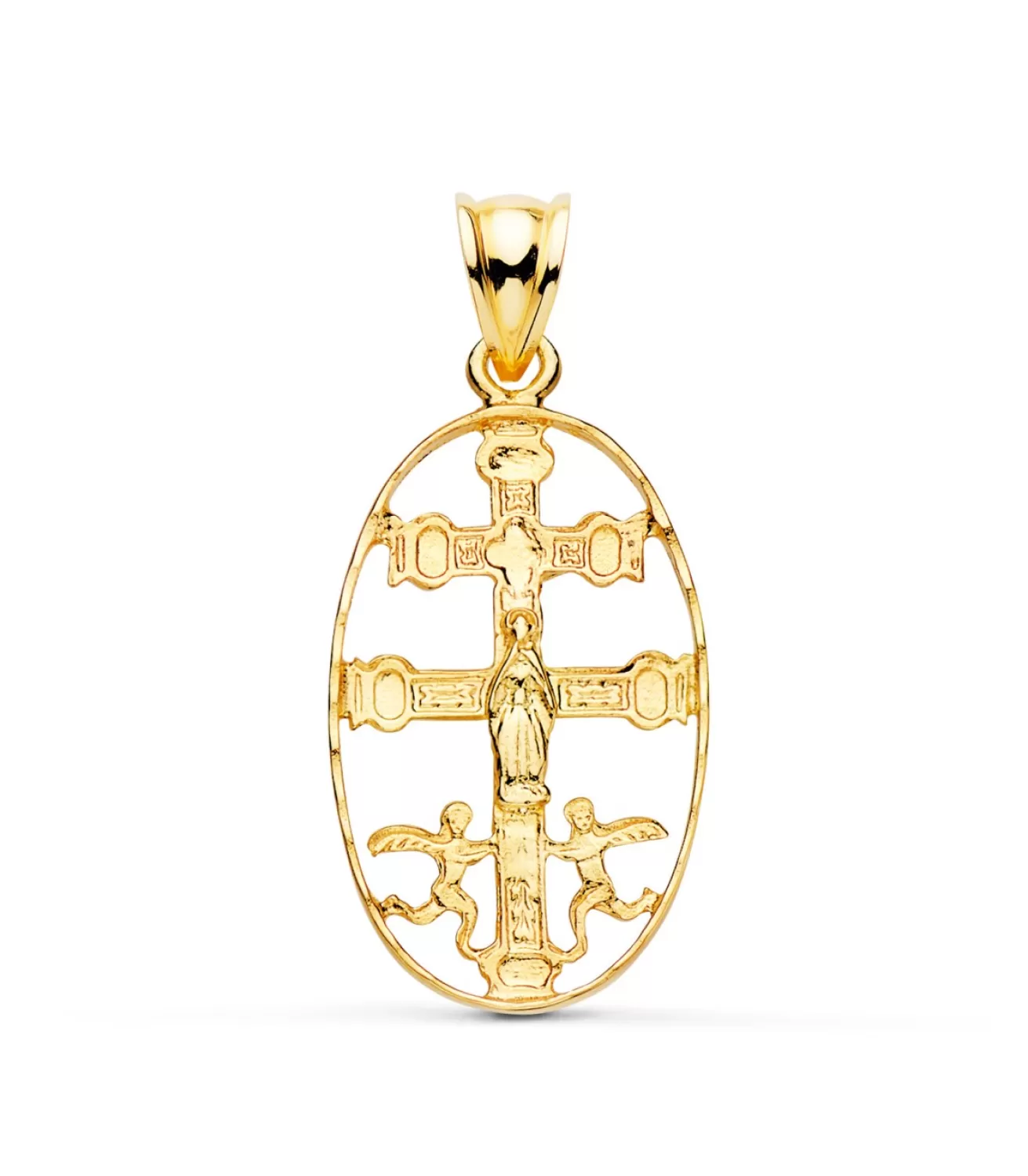 Cruz De Caravaca Oro 18K Cerco Oval 30Mm<Alda Joyeros Outlet