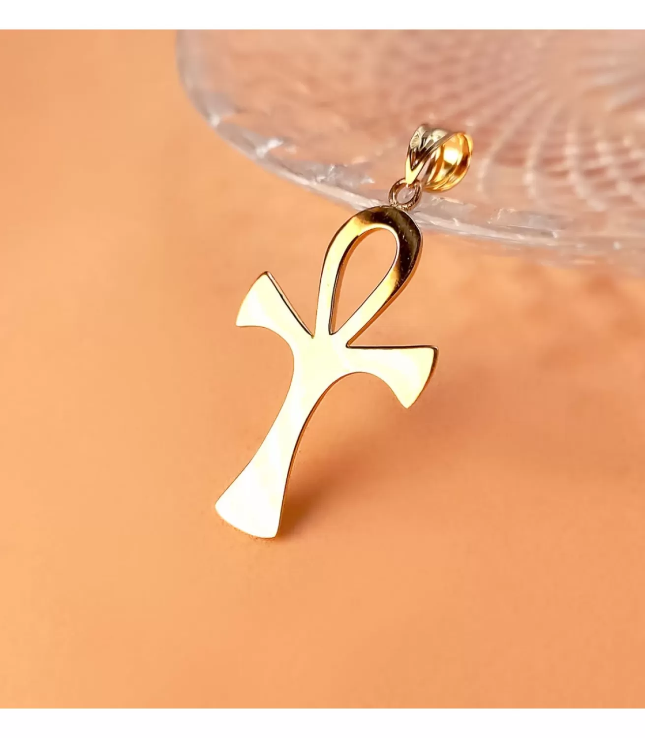 Cruz De La Vida Oro Amarillo 18 K 36 Mm<Alda Joyeros Clearance
