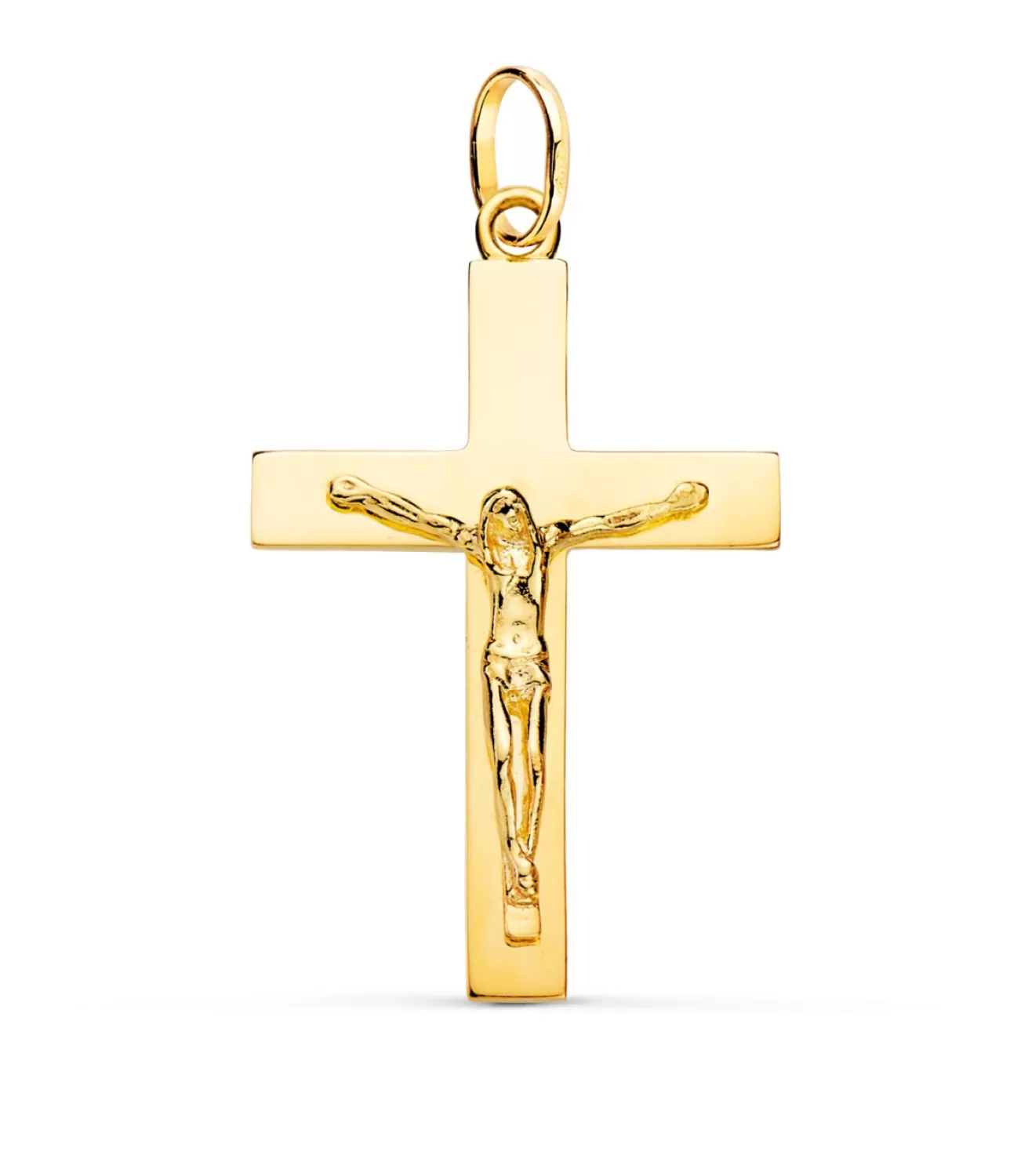 Cruz De Oro Cristo 18K 38Mm Rectangular Brillo<Alda Joyeros Flash Sale