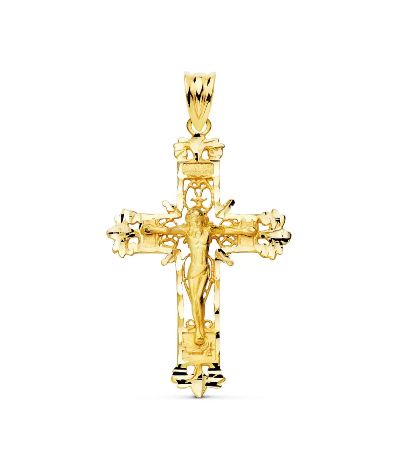 Cruz Filigrana Cristo Oro Amarillo 18K 36Mm<Alda Joyeros Clearance