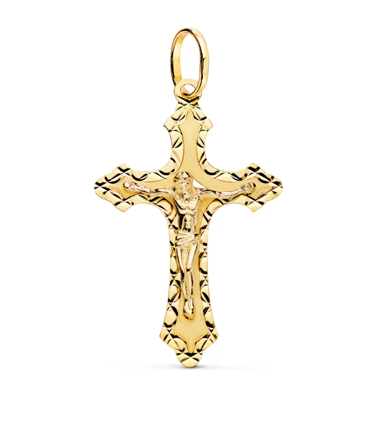Cruz Gotica Cristo Tallada Oro 18K 35Mm<Alda Joyeros Outlet