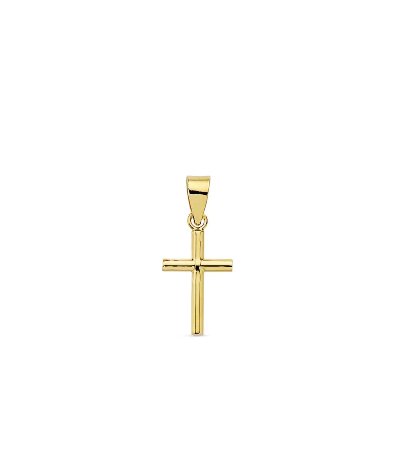 Cruz Lisa De Oro Amarillo 18 K 15 Mm<Alda Joyeros New