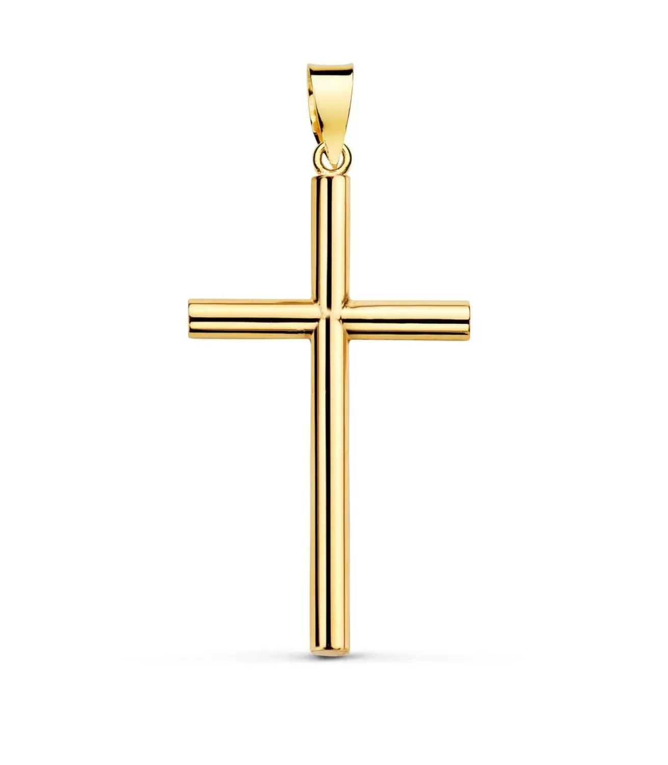 Cruz Lisa De Oro Amarillo 18 K 29 Mm<Alda Joyeros Cheap
