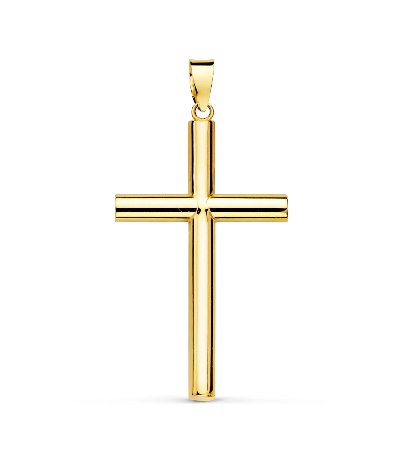 Cruz Lisa De Oro Amarillo 18 K 32 Mm<Alda Joyeros Cheap