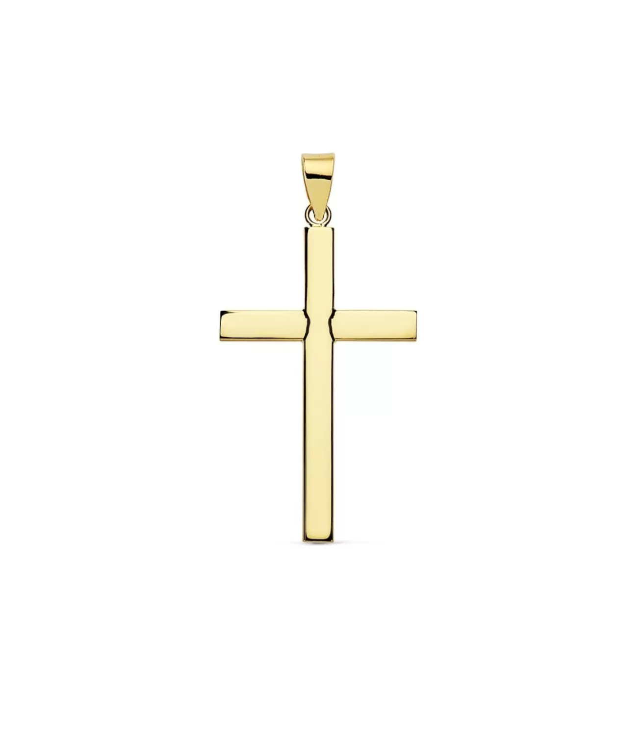 Cruz Lisa De Oro Amarillo 18 K 32 Mm<Alda Joyeros Hot