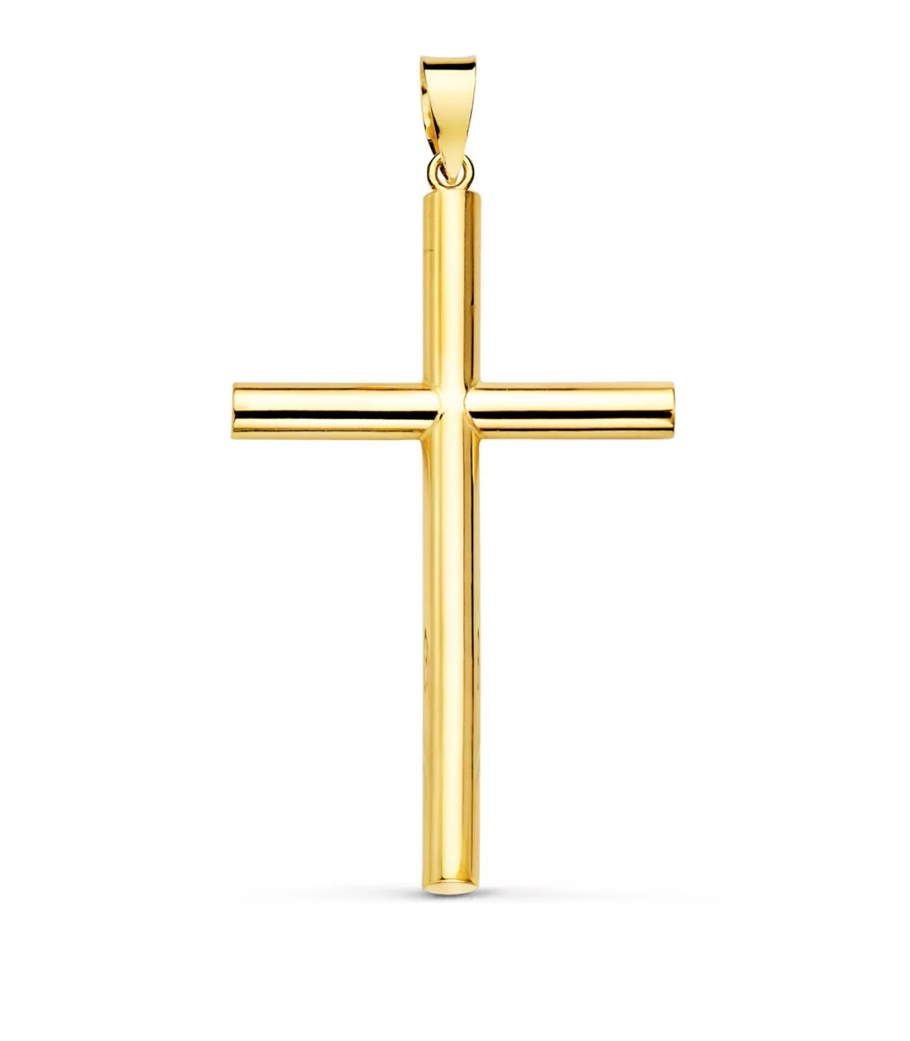 Cruz Lisa De Oro Amarillo 18 K 38 Mm<Alda Joyeros Fashion