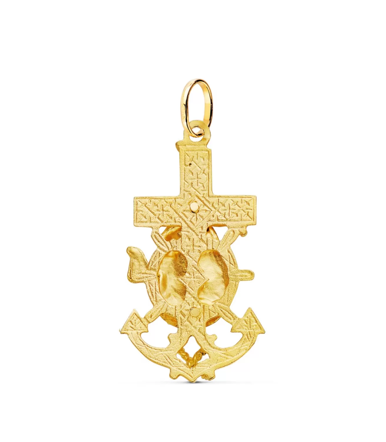 Cruz Marinera Virgen Del Carmen Oro 18K 35 Mm<Alda Joyeros Flash Sale