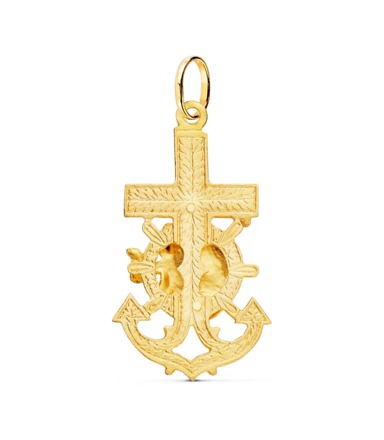 Cruz Marinera Virgen Del Carmen Oro 18K 40Mm<Alda Joyeros Hot
