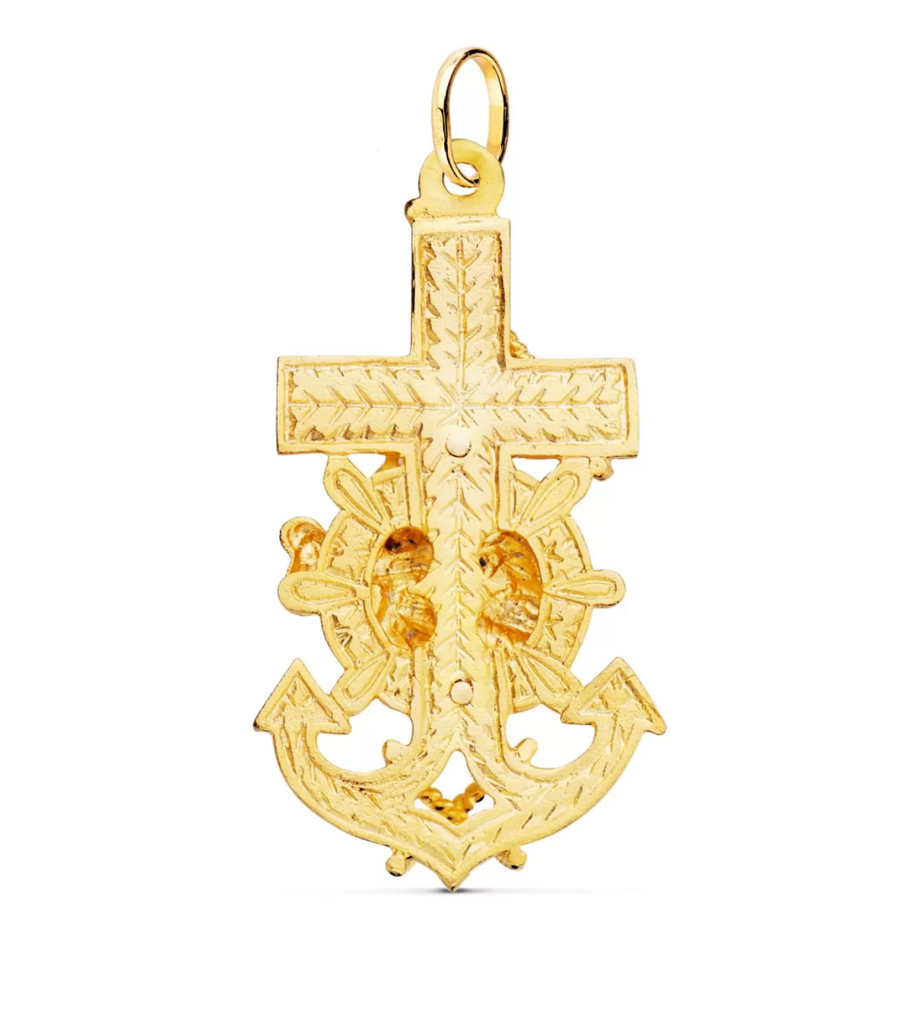 Cruz Marinera Virgen Del Carmen Oro 18K 47Mm<Alda Joyeros Shop