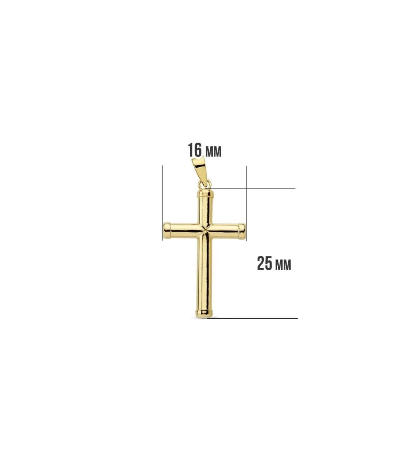 Cruz Oval Lisa 18 Ktes 25Mm<Alda Joyeros Discount