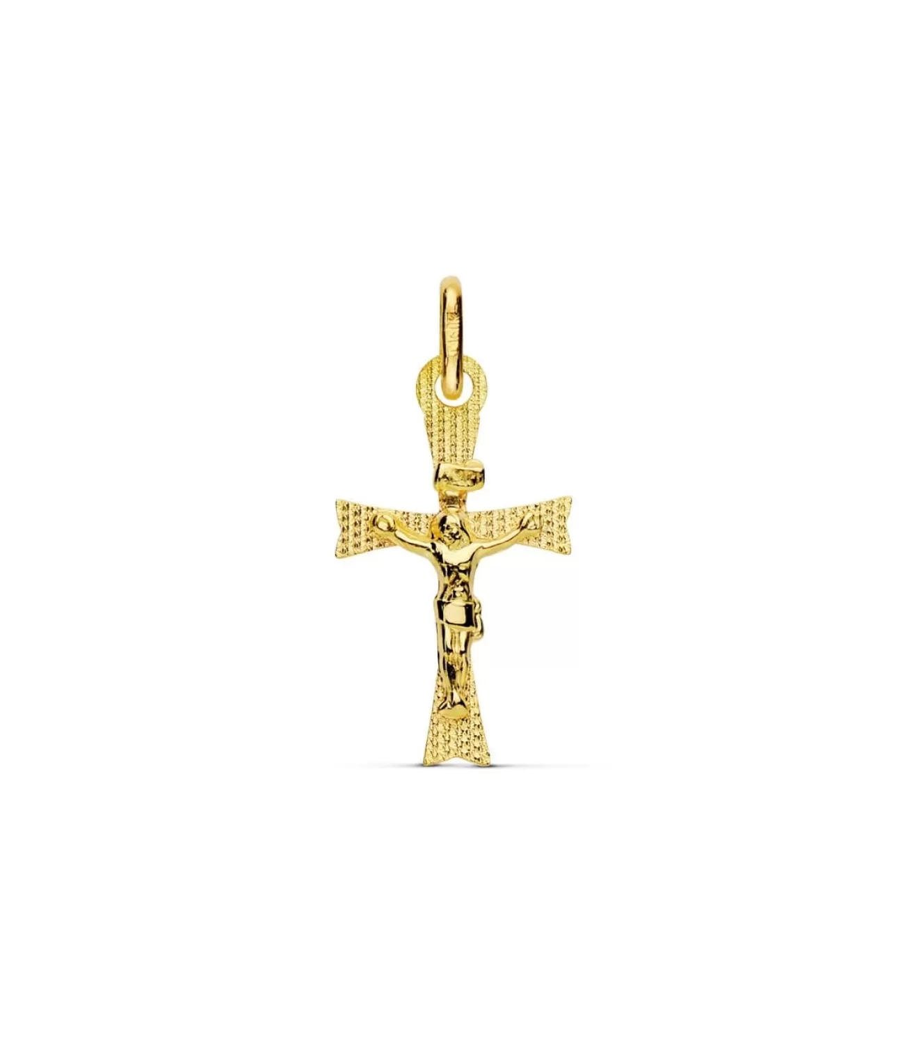 Cruz Plana Cristo De Oro 18K 22 Mm Laser<Alda Joyeros Best Sale