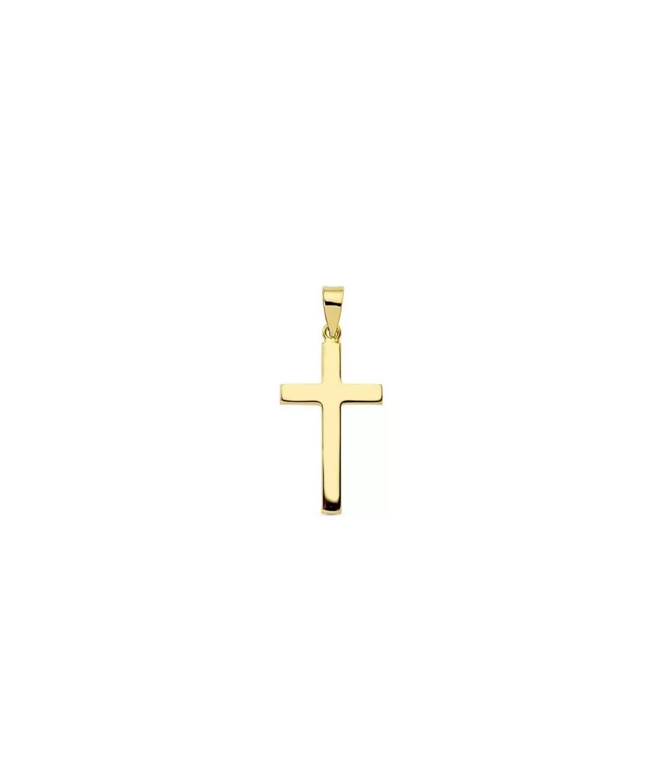 Cruz Plana Lisa 18 Ktes 22Mm<Alda Joyeros Outlet