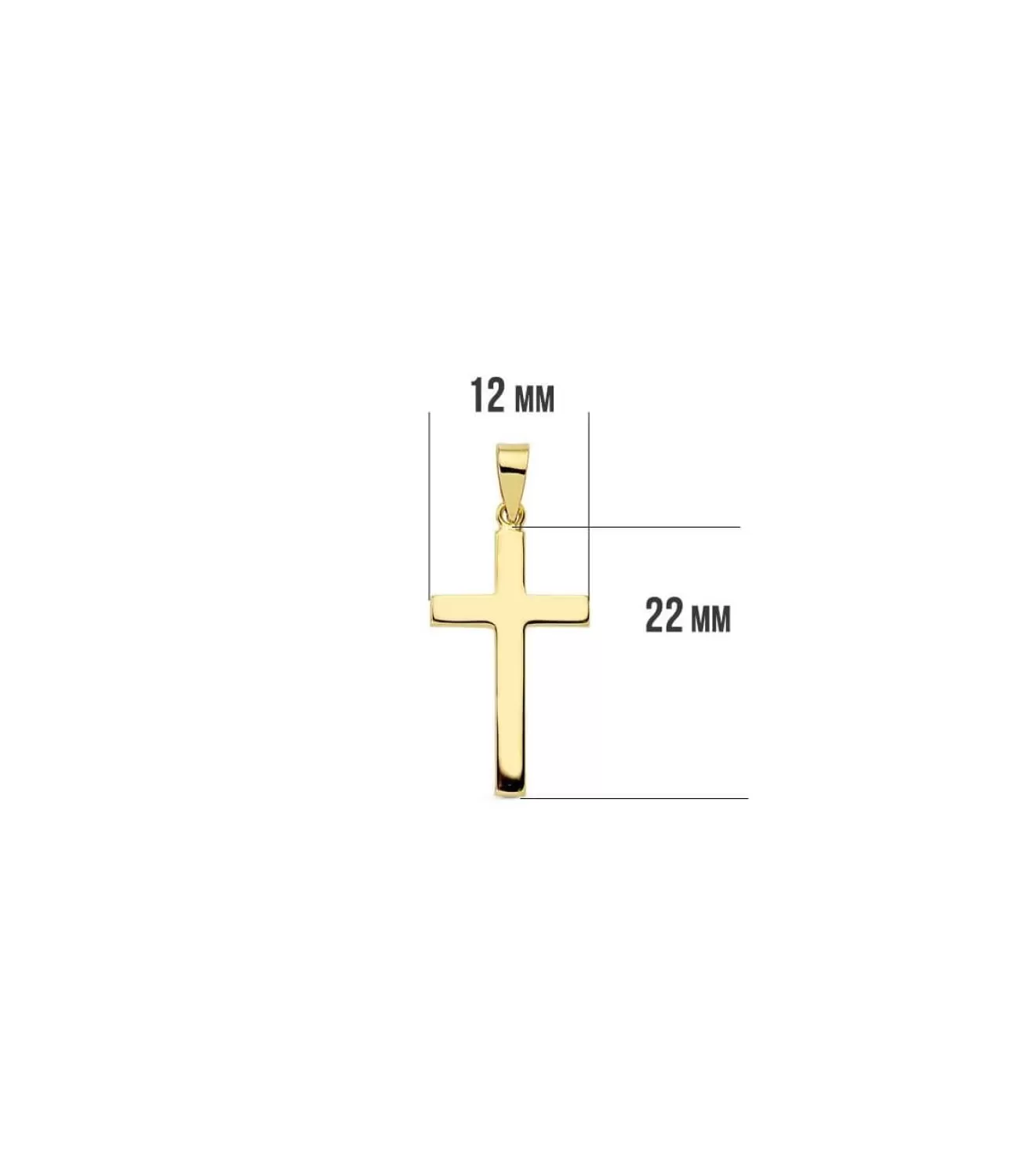 Cruz Plana Lisa 18 Ktes 22Mm<Alda Joyeros Outlet