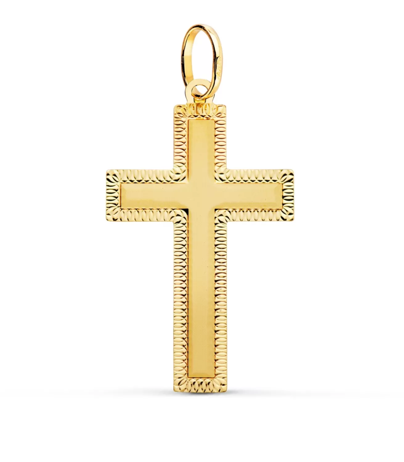 Cruz Rectangular Oro 18 Ktes Tallada<Alda Joyeros Sale