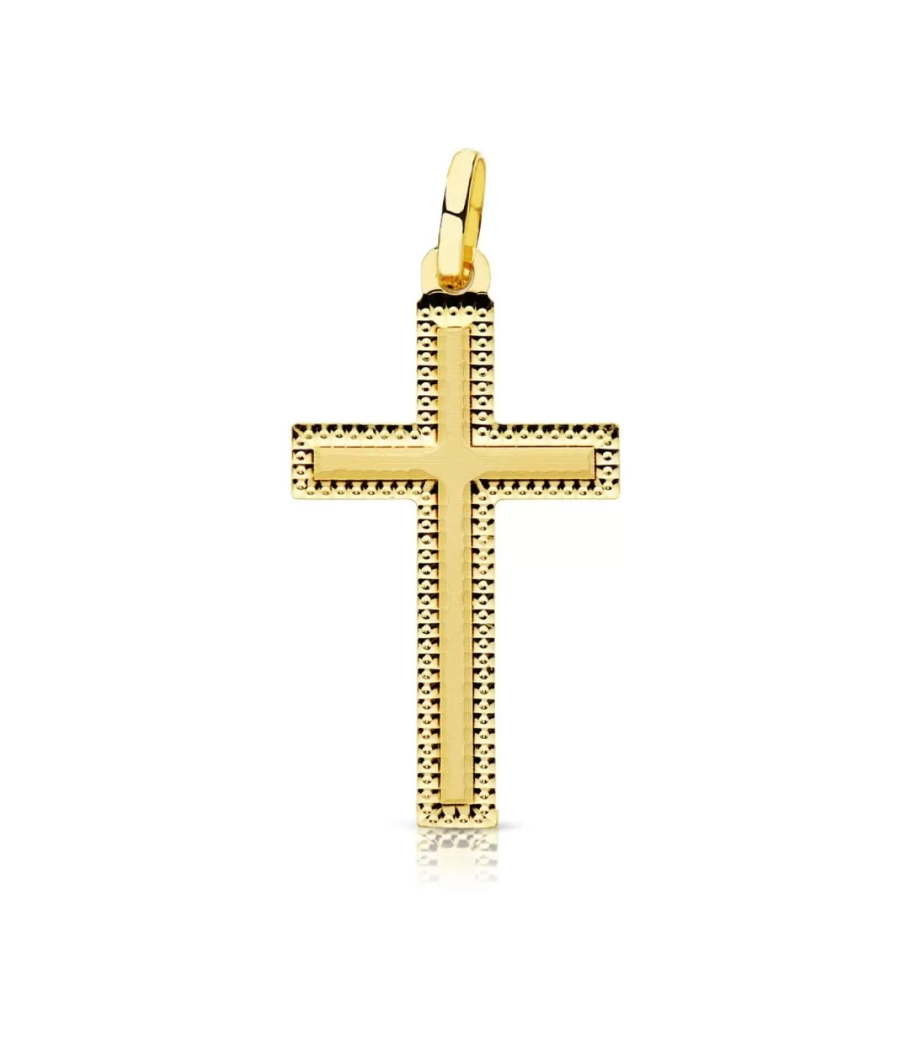 Cruz Tallada 18 K 25 Mm<Alda Joyeros Cheap