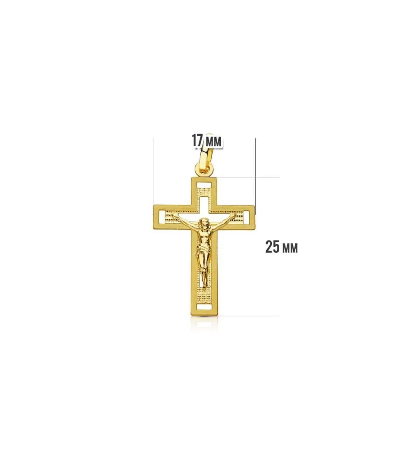 Cruz Tallada De Cristo 18 Ktes 25Mm<Alda Joyeros Outlet