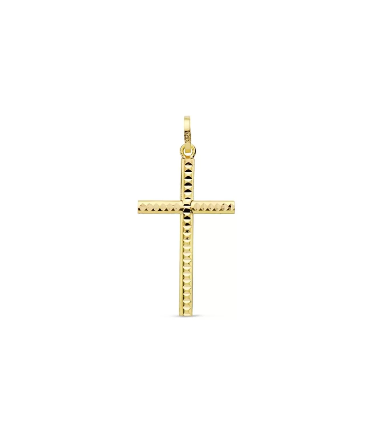 Cruz Tallada De Oro Amarillo 18 K 25 Mm<Alda Joyeros Outlet