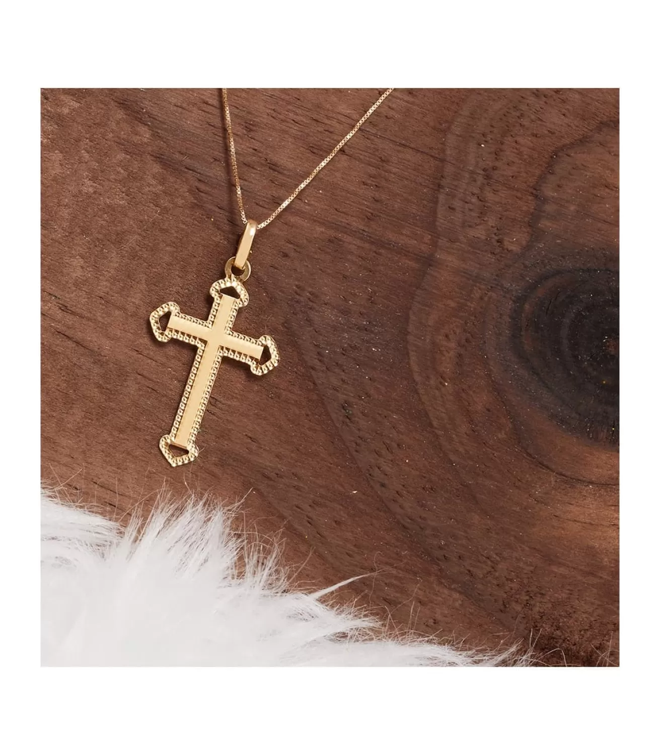 Cruz Tallada Oro Amarillo 18 K 25 Mm<Alda Joyeros Cheap