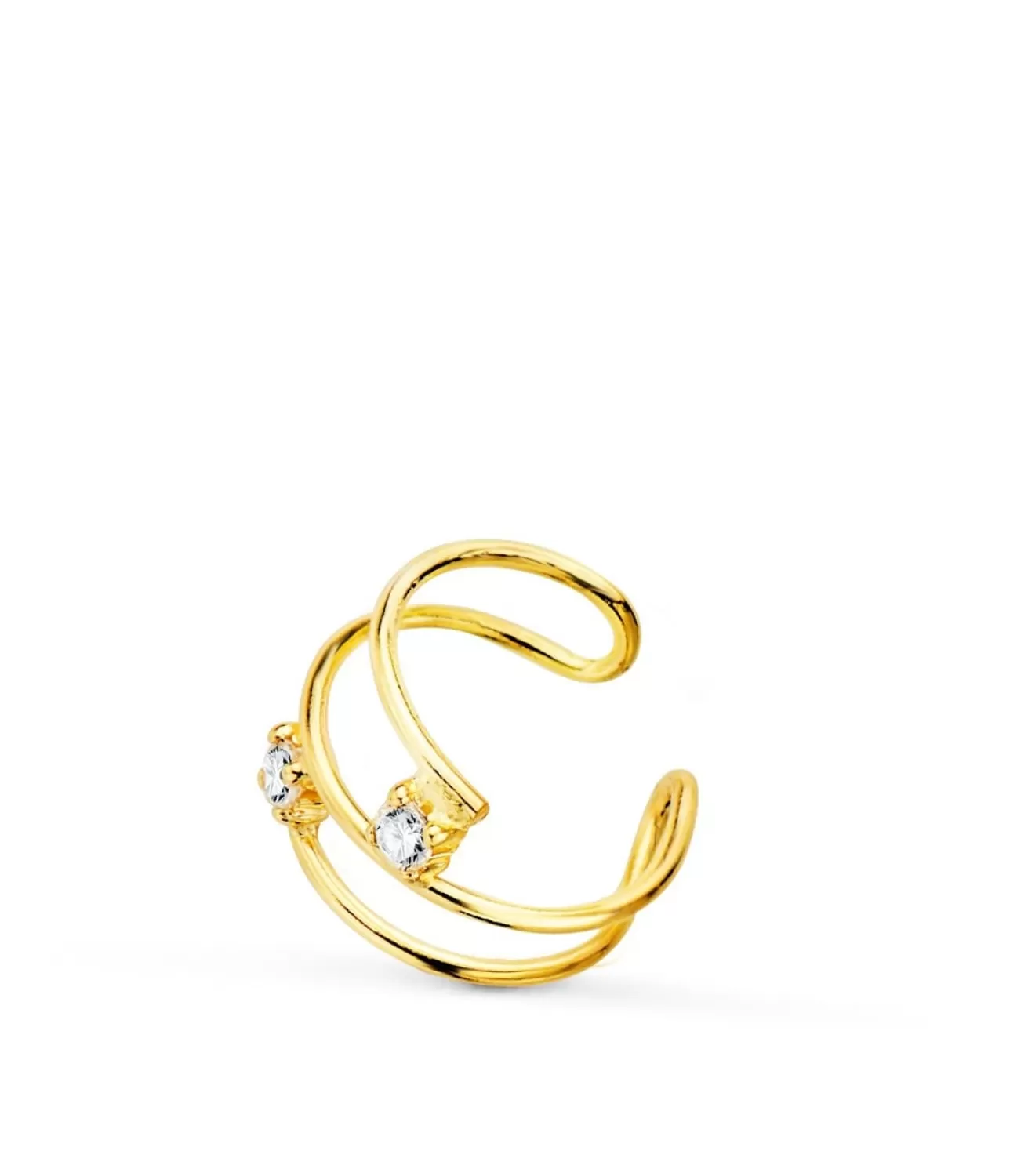 Ear Cuff Oro 18K Sand Zircon<Alda Joyeros Store