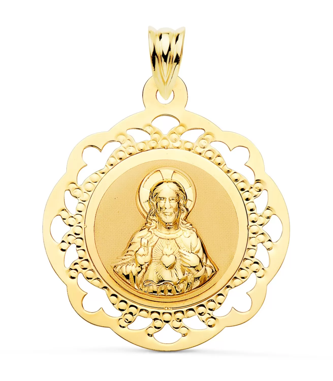Escapulario Calado V. Carmen Y C. Jesus Oro 18K 28Mm<Alda Joyeros Outlet