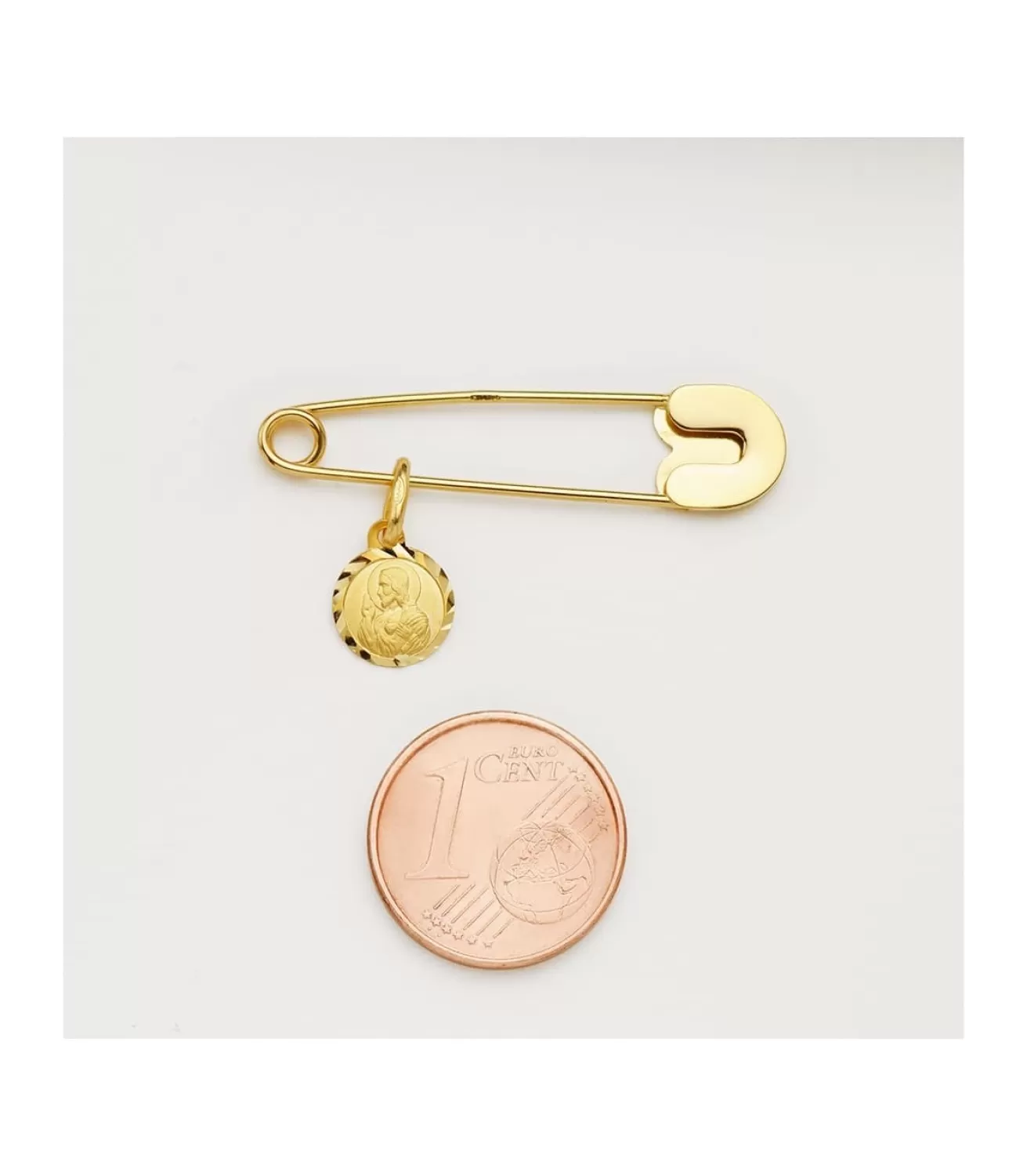 Escapulario Corazon Jesus-V.Rocio Mini Oro 18Ktes<Alda Joyeros New