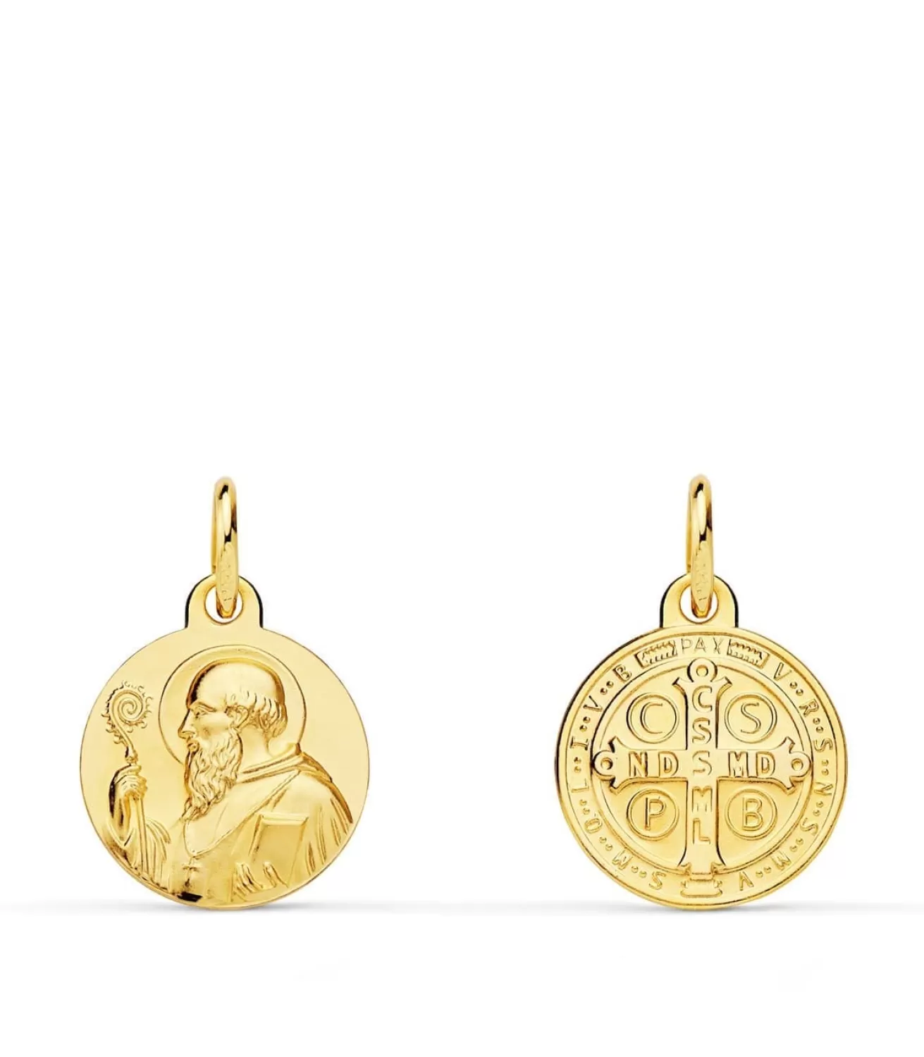 Escapulario San Benito Oro Amarillo 18K 12Mm<Alda Joyeros Outlet