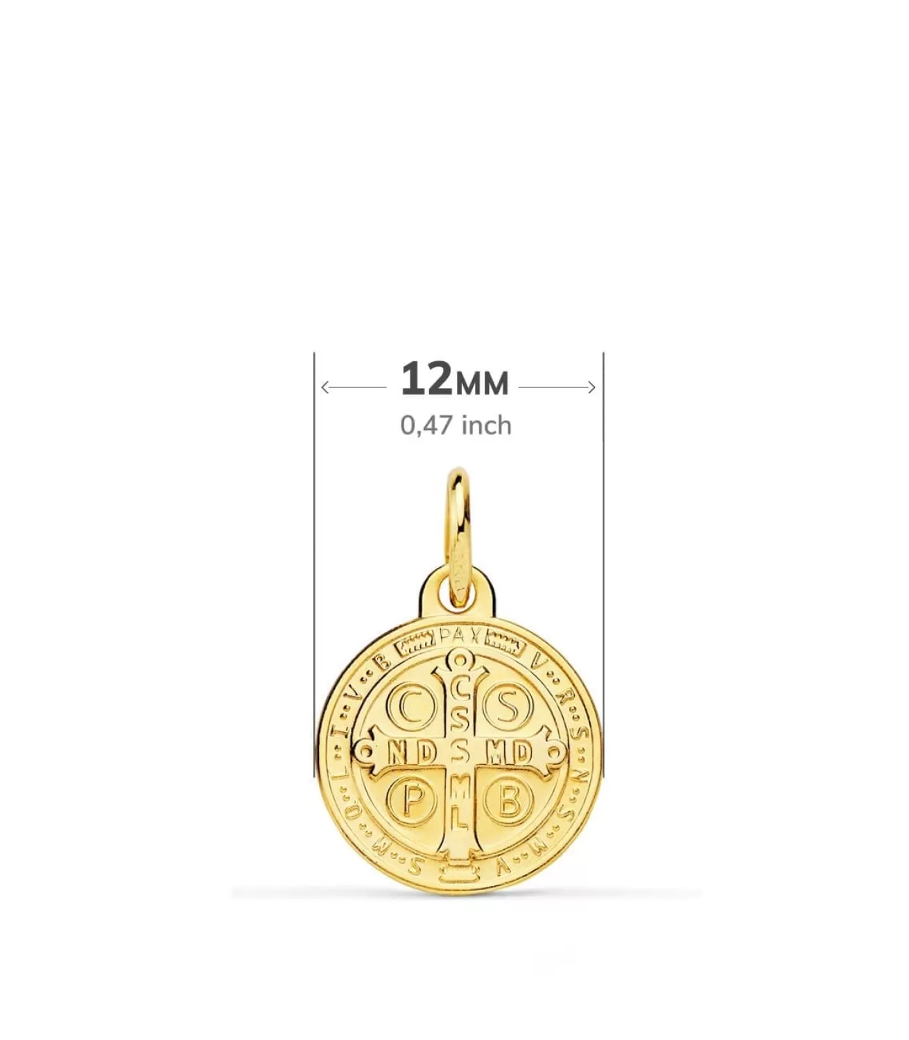 Escapulario San Benito Oro Amarillo 18K 12Mm<Alda Joyeros Outlet