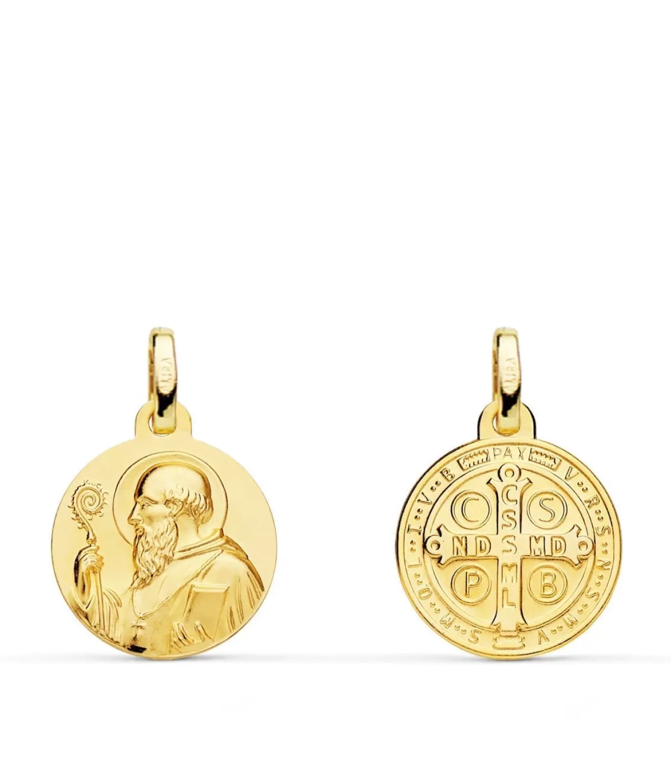 Escapulario San Benito Oro Amarillo 18K 14Mm<Alda Joyeros Best