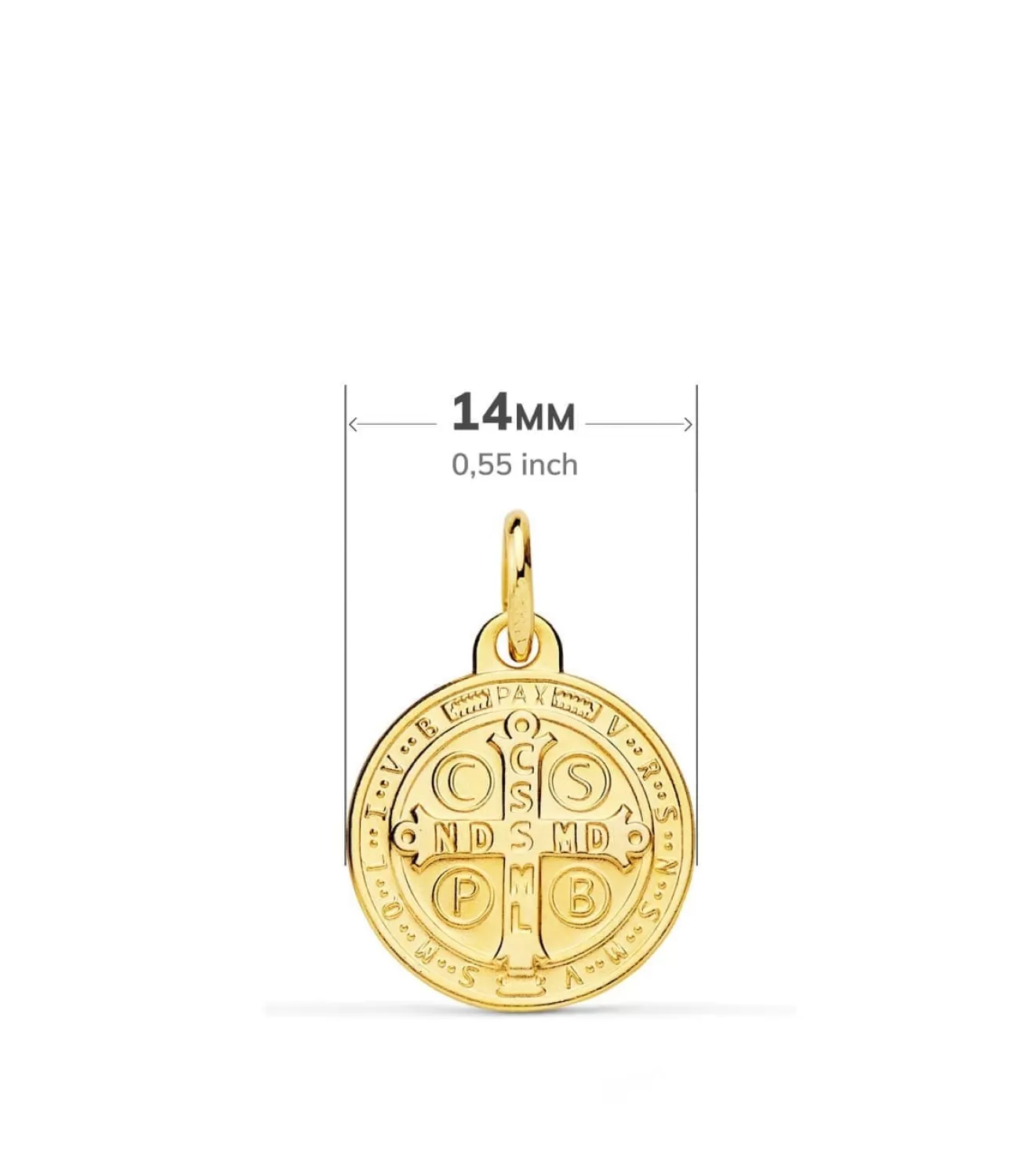 Escapulario San Benito Oro Amarillo 18K 14Mm<Alda Joyeros Best