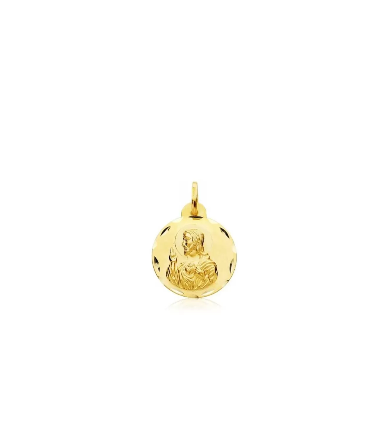 Escapulario V. Candelaria Y Corazon De Jesus Oro 18K 16 Mm<Alda Joyeros Best
