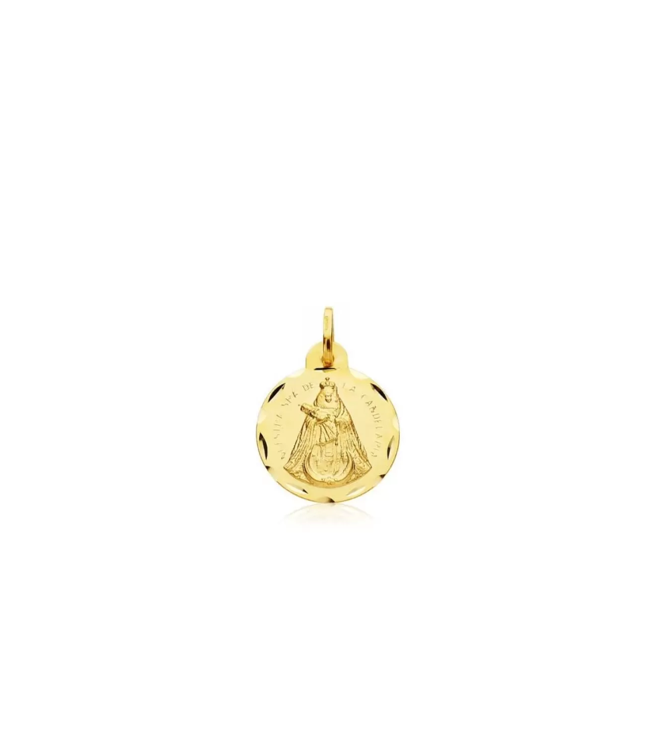 Escapulario V. Candelaria Y Corazon De Jesus Oro 18K 16 Mm<Alda Joyeros Best