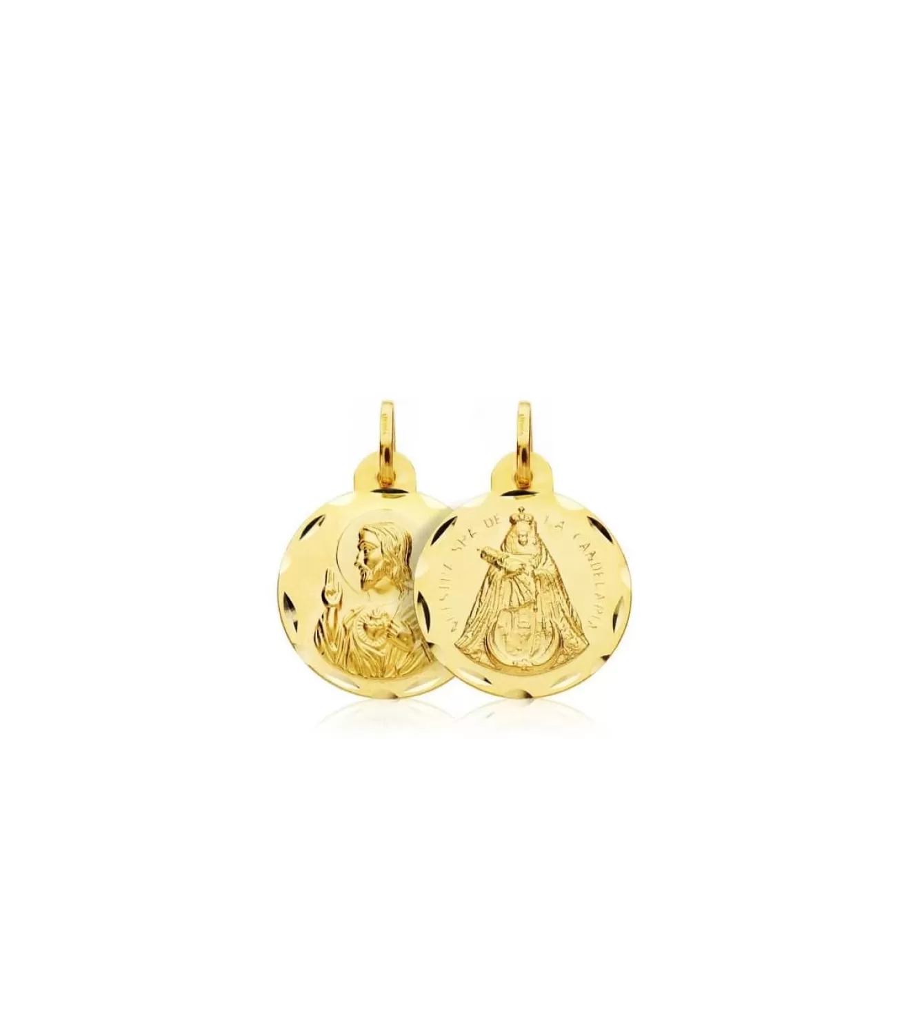 Escapulario V. Candelaria Y Corazon De Jesus Oro 18K 18 Mm<Alda Joyeros Flash Sale