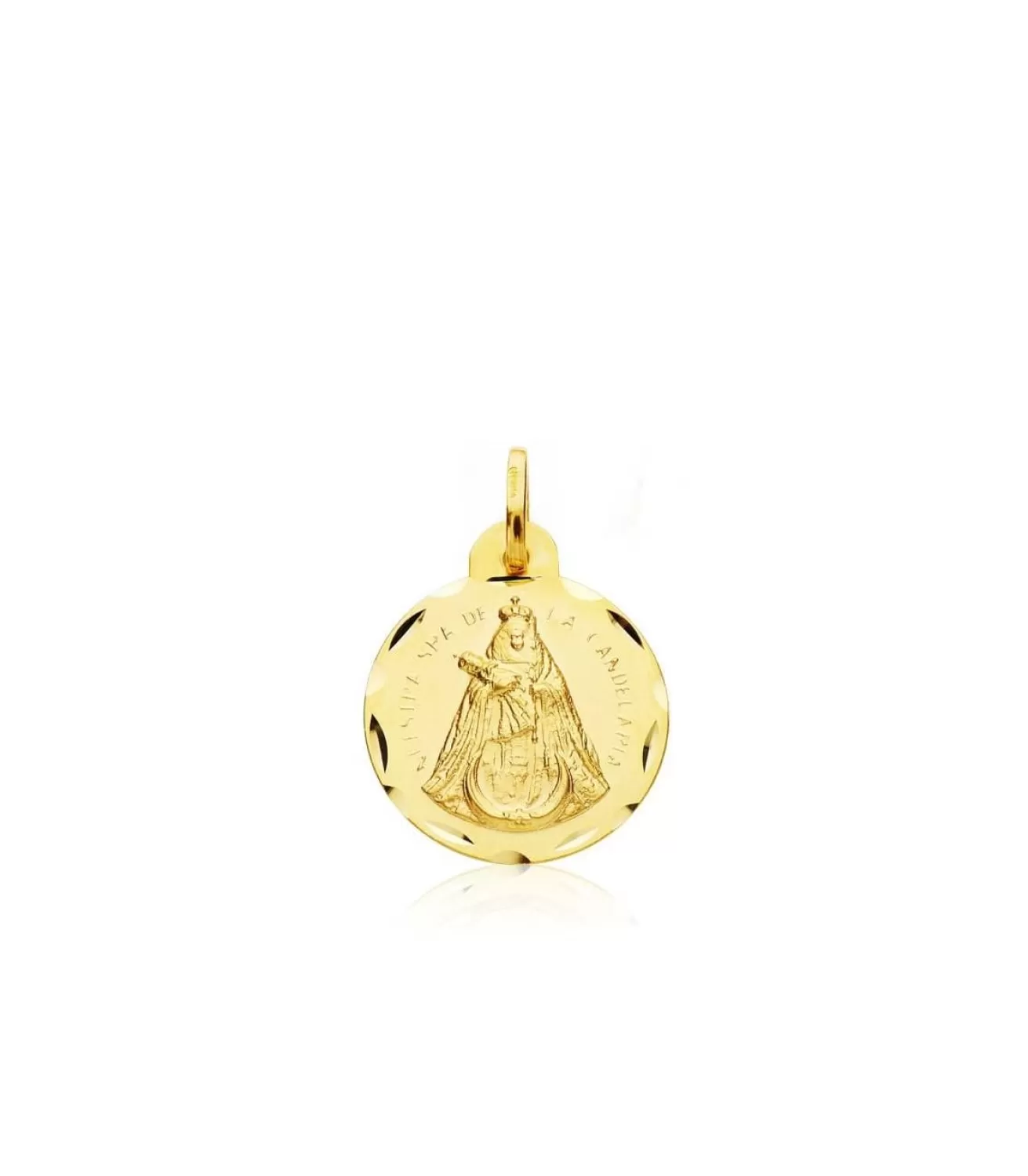 Escapulario V. Candelaria Y Cristo De La Laguna Oro 18K 16 Mm<Alda Joyeros Fashion