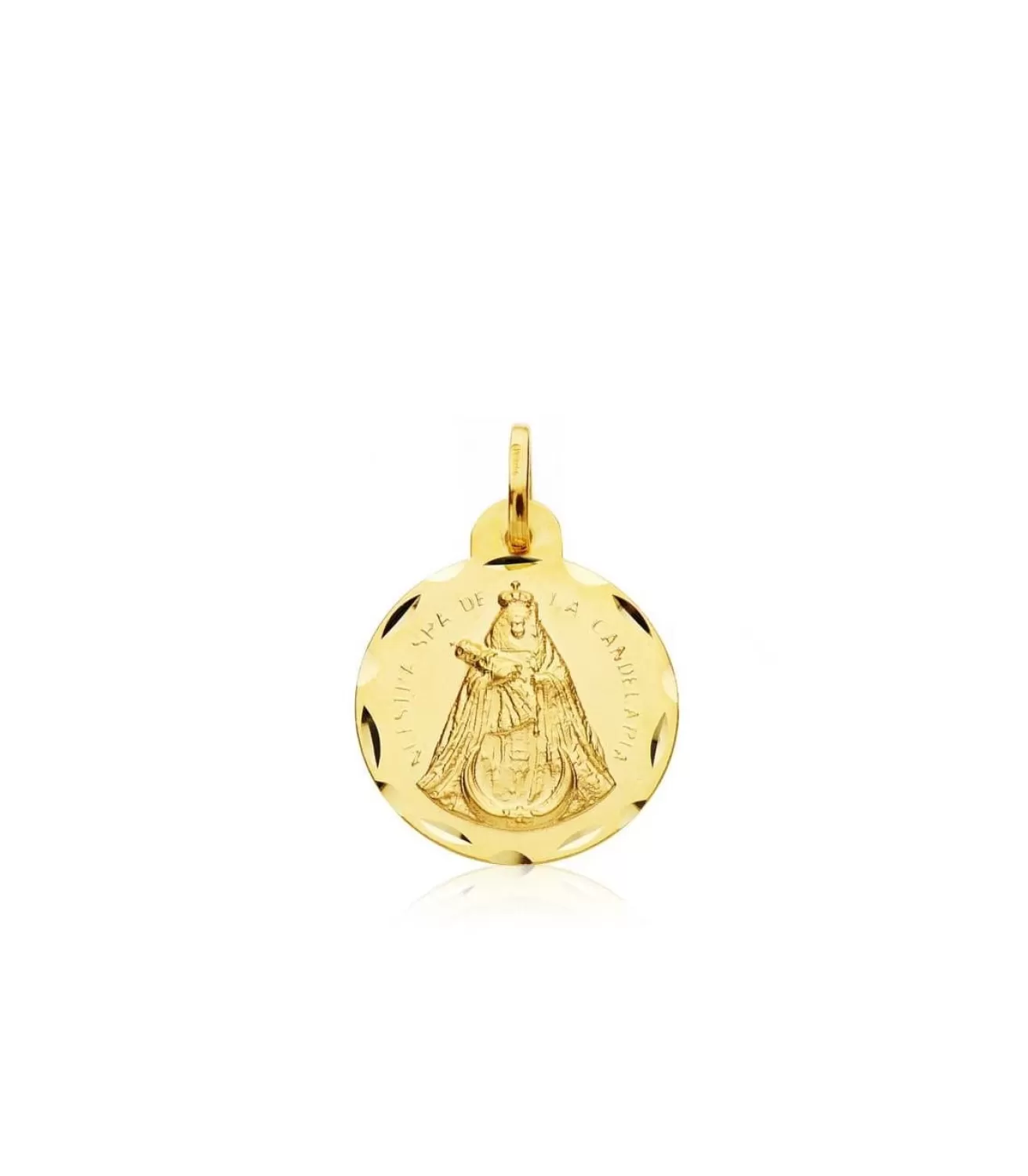 Escapulario V. Candelaria Y Cristo De La Laguna Oro 18K 18 Mm<Alda Joyeros Sale