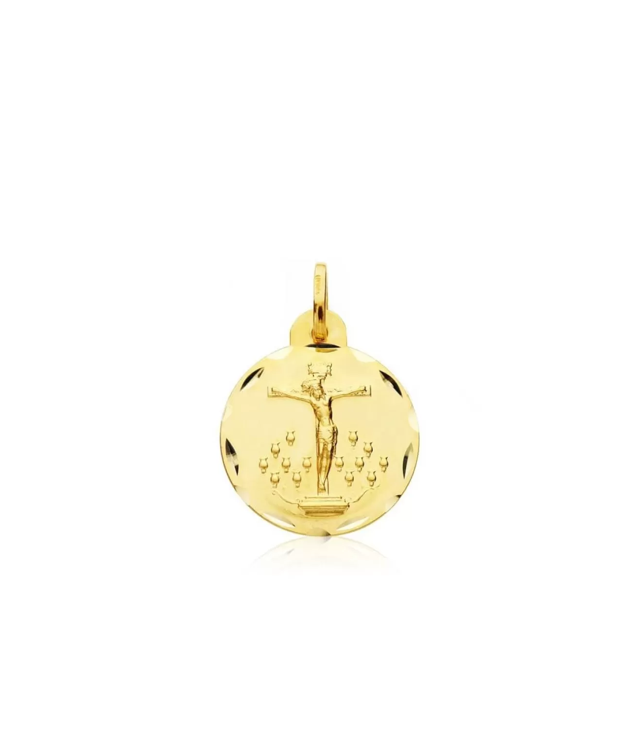 Escapulario V. Candelaria Y Cristo De La Laguna Oro 18K 18 Mm<Alda Joyeros Sale