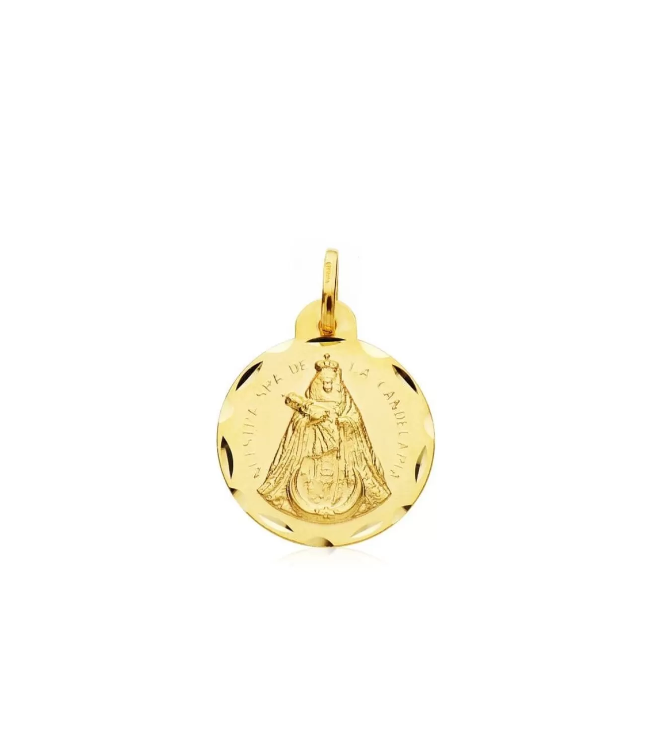 Escapulario V. Candelaria Y Cristo De La Laguna Oro 18K 20 Mm<Alda Joyeros Outlet