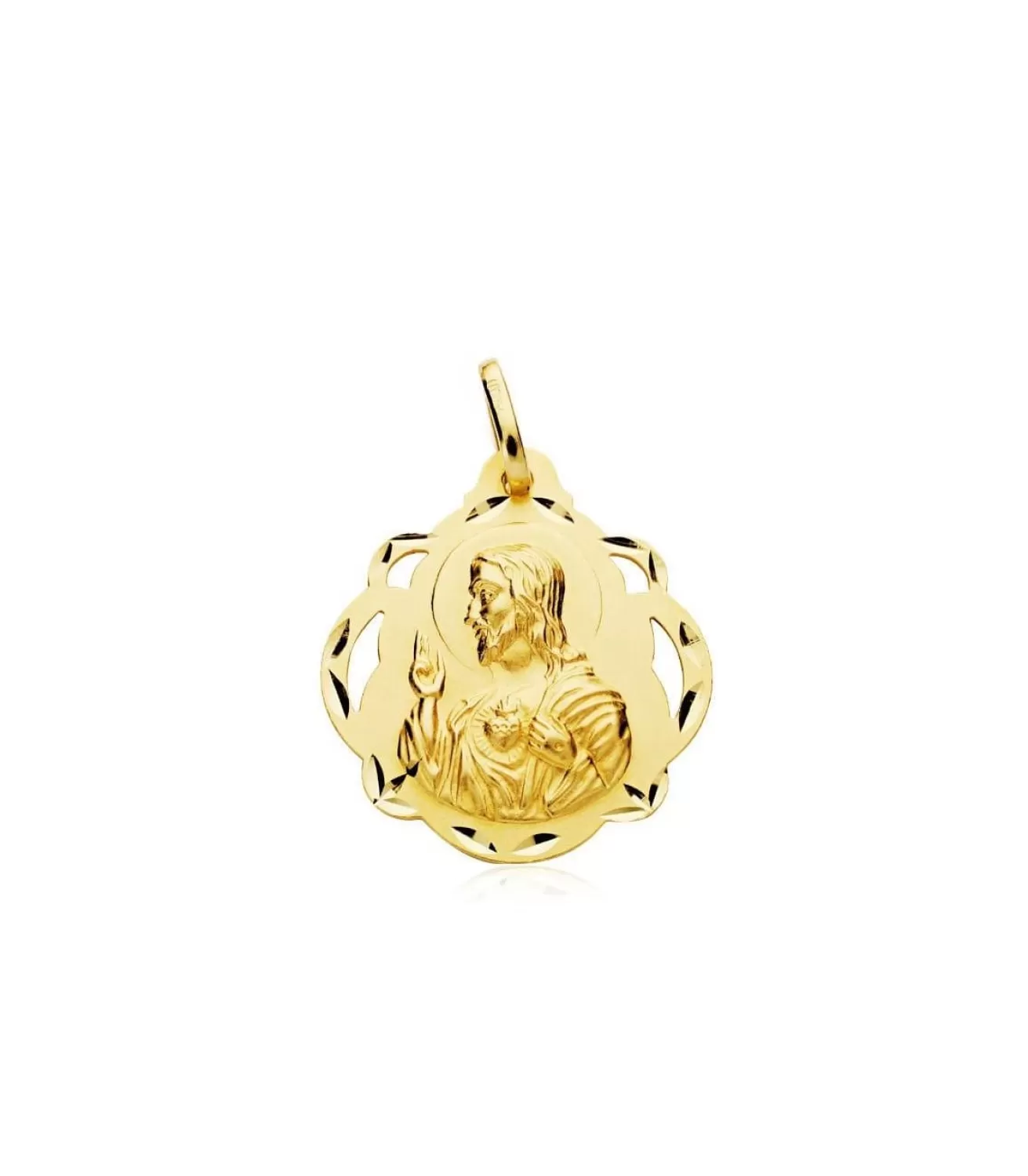 Escapulario V. Carmen Y C. Jesus Oro 18 K 24 Mm Pandereta<Alda Joyeros Discount