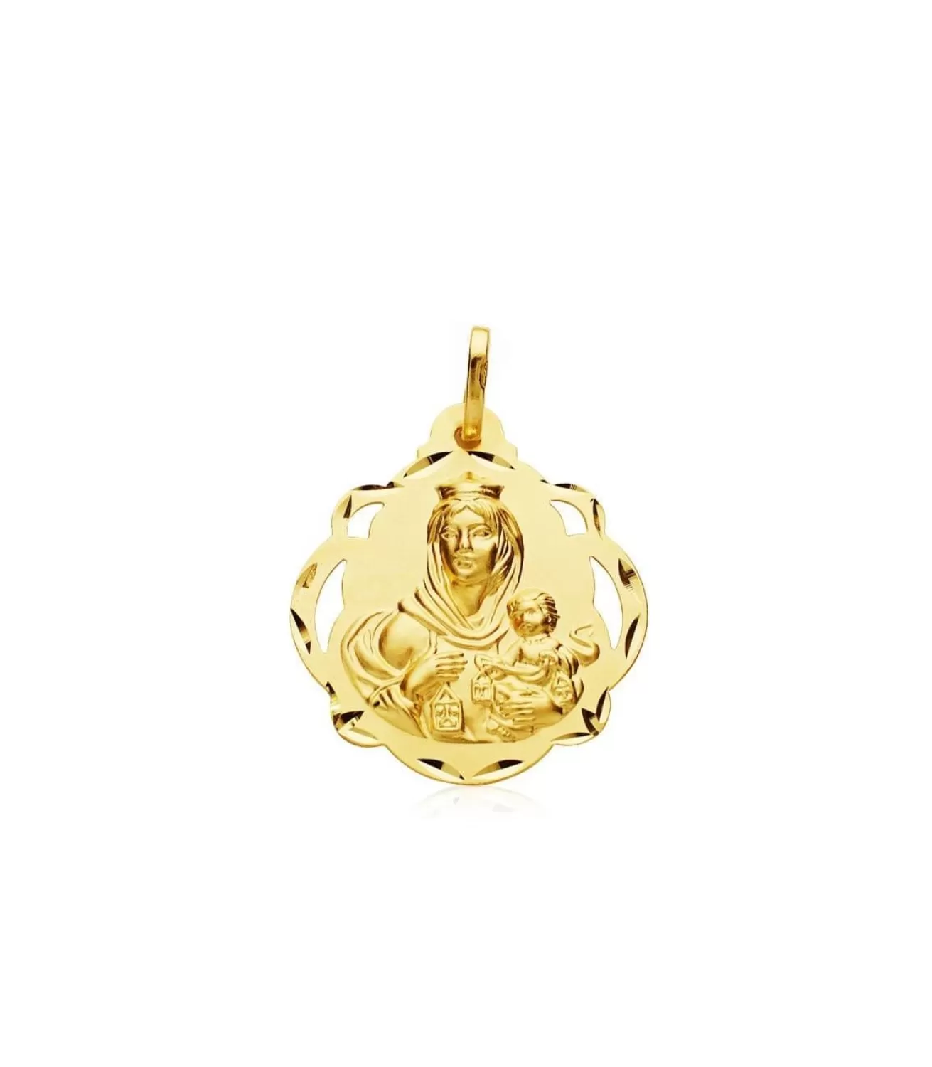 Escapulario V. Carmen Y C. Jesus Oro 18 K 24 Mm Pandereta<Alda Joyeros Discount
